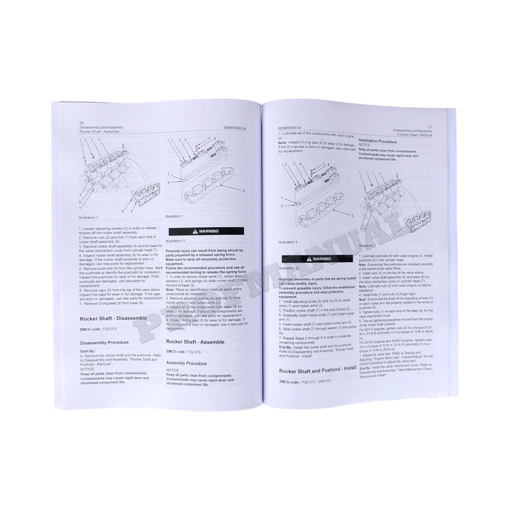 Manual de servicio del motor Caterpillar 3024C Desmontaje Montaje Cargador 247B 257B + SUPPL