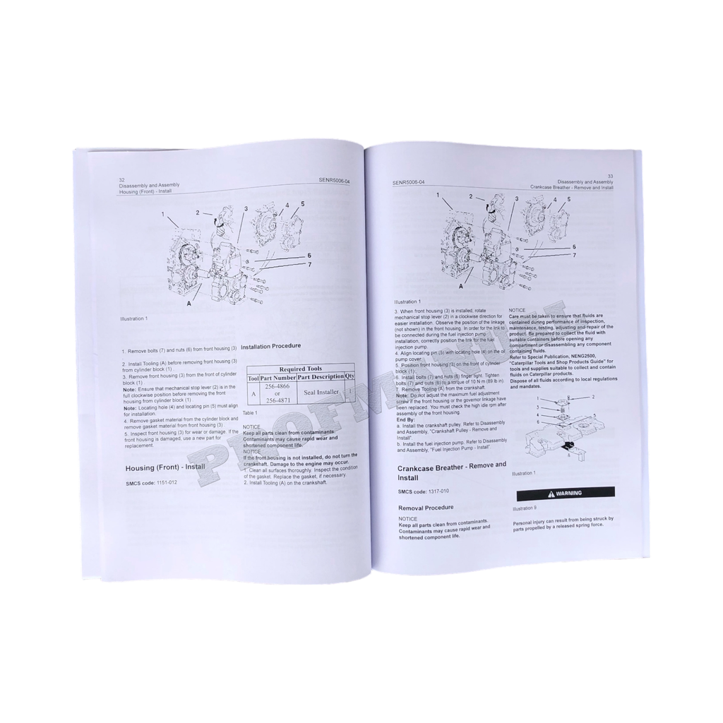 Manual de servicio del motor Caterpillar 3024C Desmontaje Montaje Cargador 247B 257B + SUPPL
