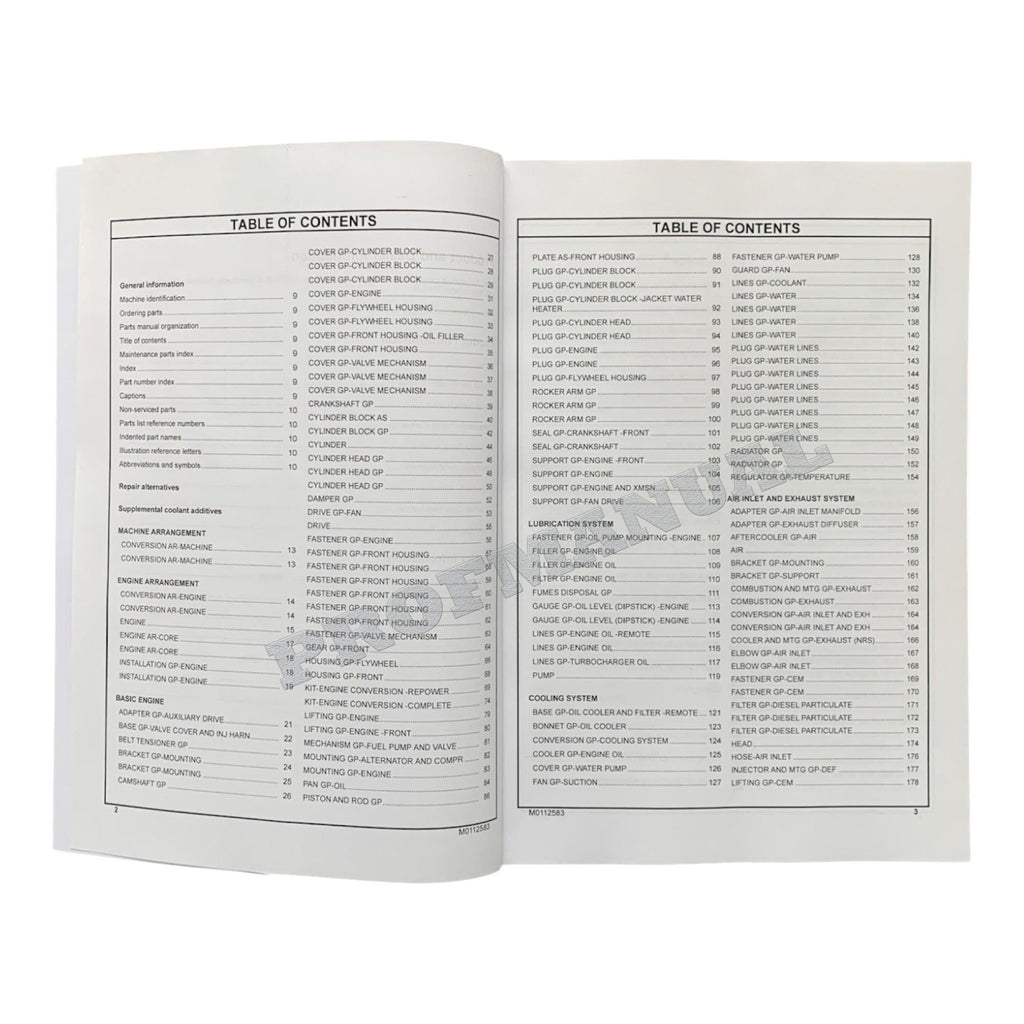 Caterpillar C15 Emissions Retrofit Repower Tier IV 657E WTS Parts Catalog Manual