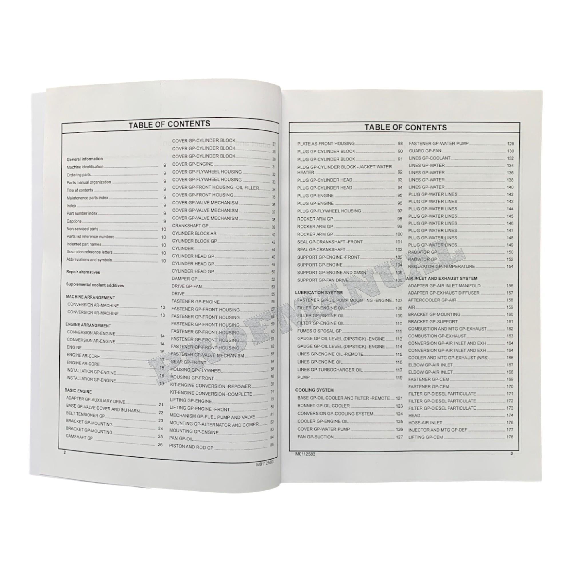 Caterpillar C15 Emissions Retrofit Repower Tier IV 657E WTS Parts Catalog Manual