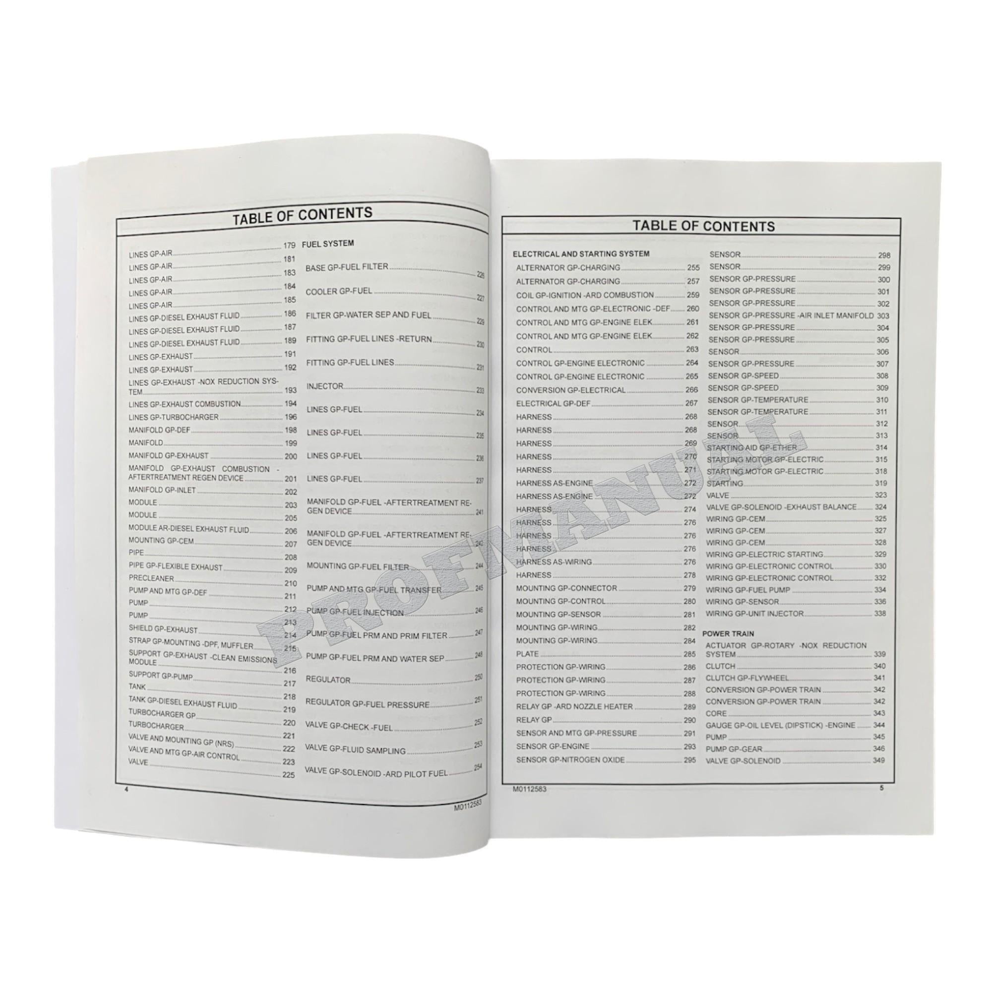 Caterpillar C15 Emissions Retrofit Repower Tier IV 657E WTS Parts Catalog Manual