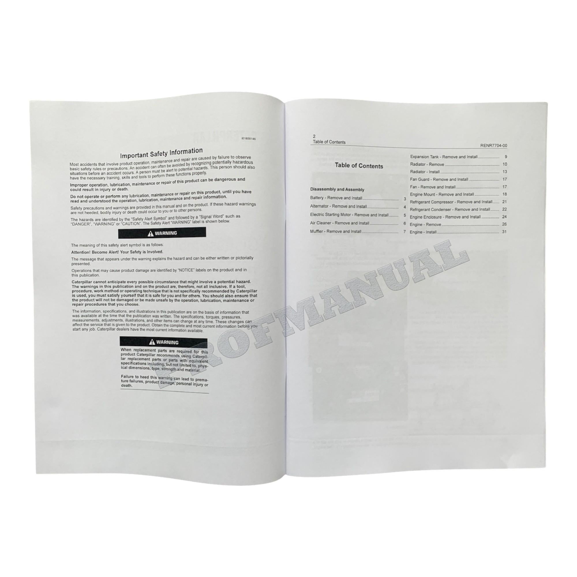 Manual de servicio completo del manipulador telescópico del motor Caterpillar 3054E *Enviar número de serie