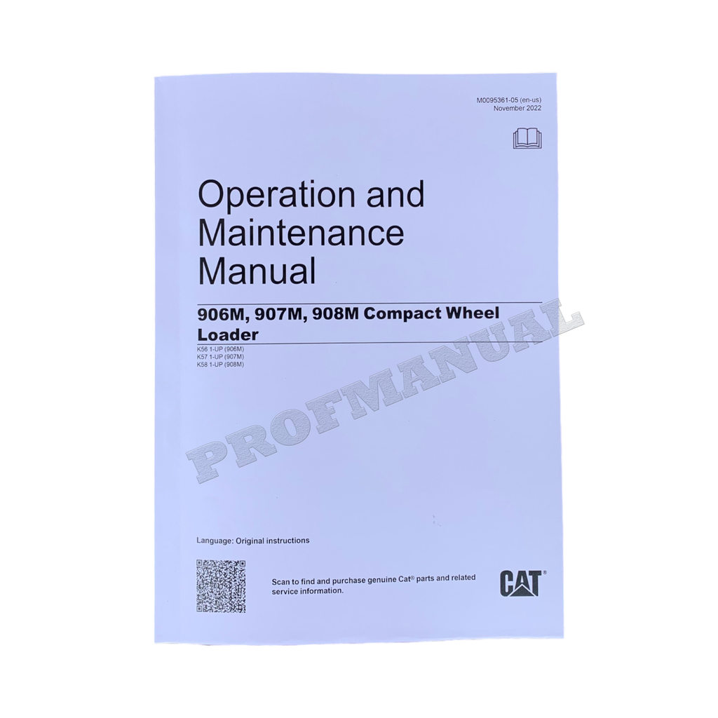 Manual de mantenimiento del operador de cargadoras de ruedas compactas Caterpillar 906M, 907M y 908M