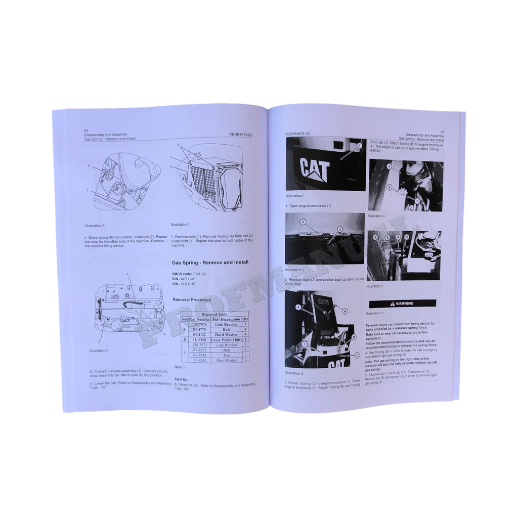 Caterpillar 247B 247B2 257B 257B2 Loader Service Manual Disassembly Assembly