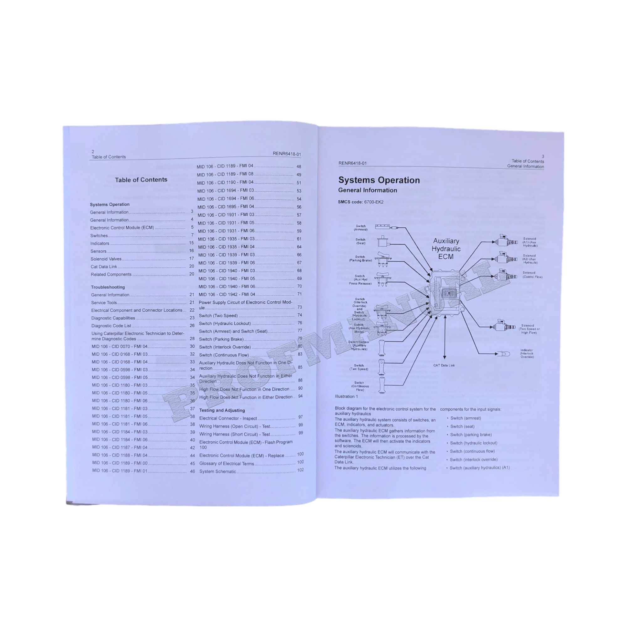 Caterpillar 246B 248B 252B 262B 268B Loader Operation Test Manual Troubleshoot