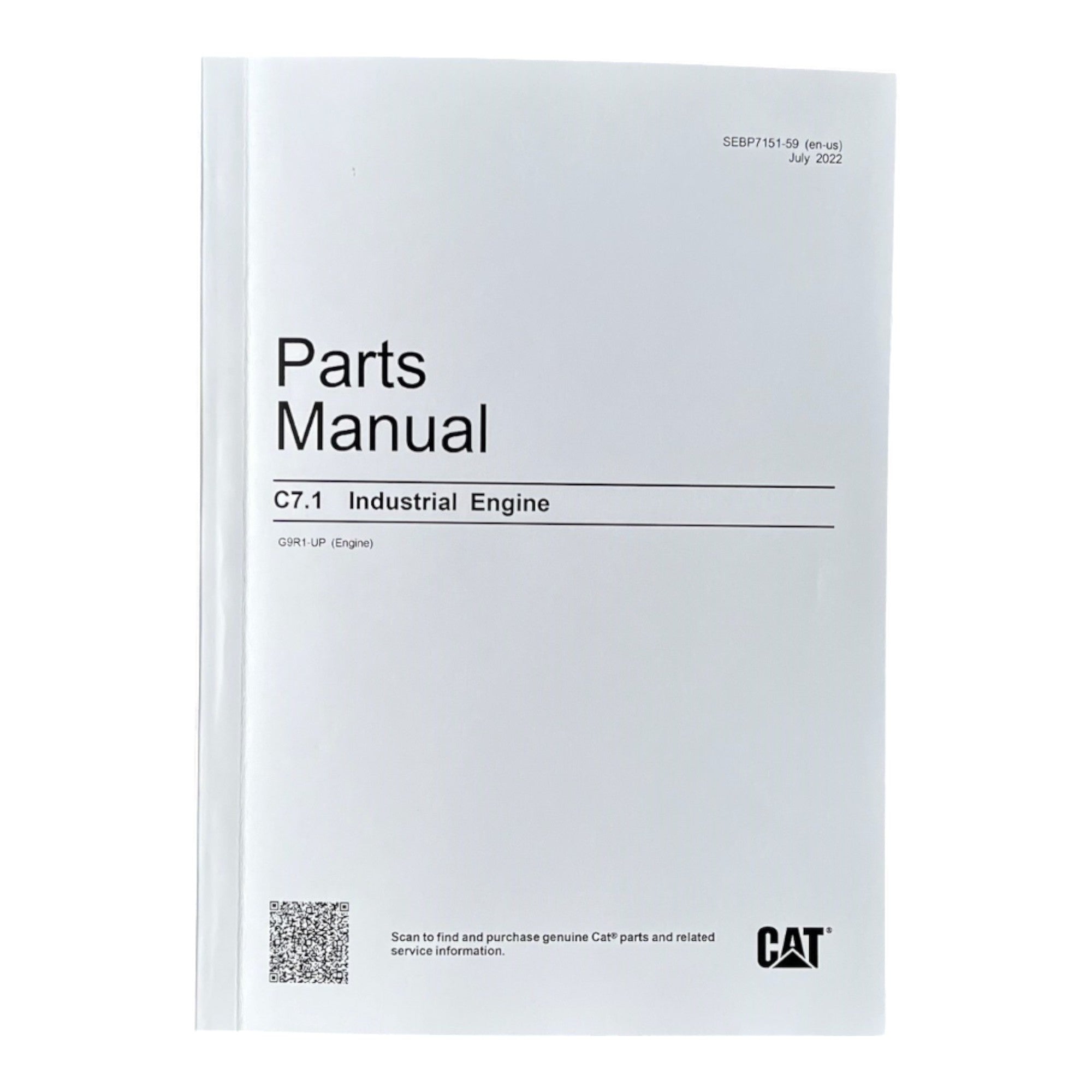 Caterpillar C7.1 Industrial Engine Parts Catalog Manual SN G9R1-UP *Send SN