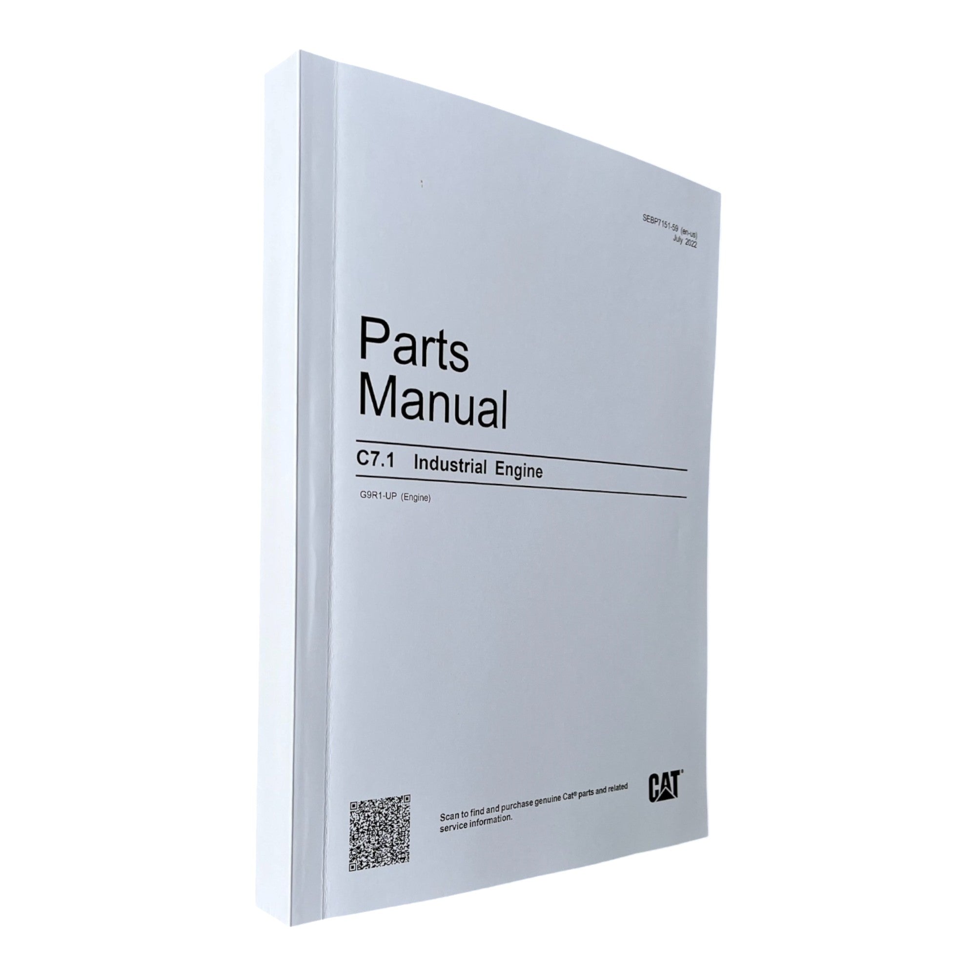 Caterpillar C7.1 Industrial Engine Parts Catalog Manual SN G9R1-UP *Send SN