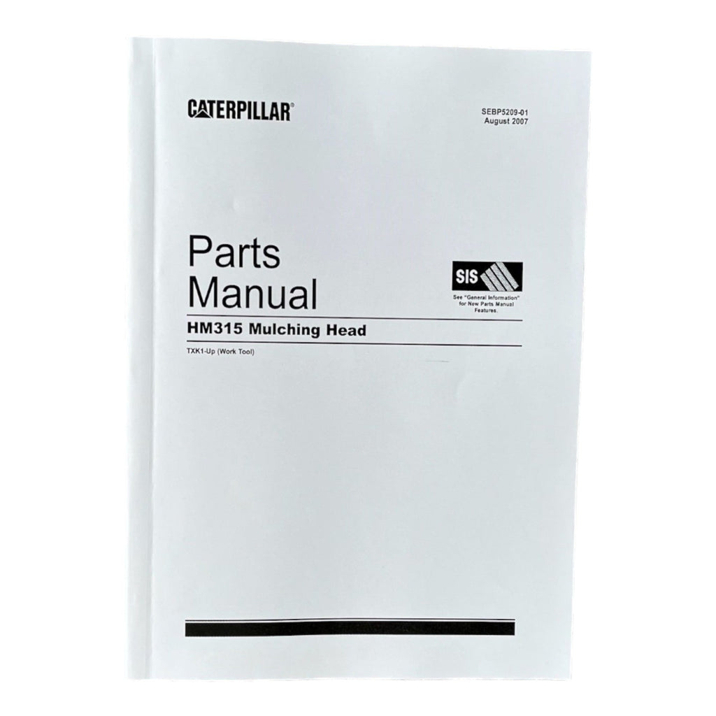 Caterpillar Cat HM315 Mulching Head Parts Catalog Manual