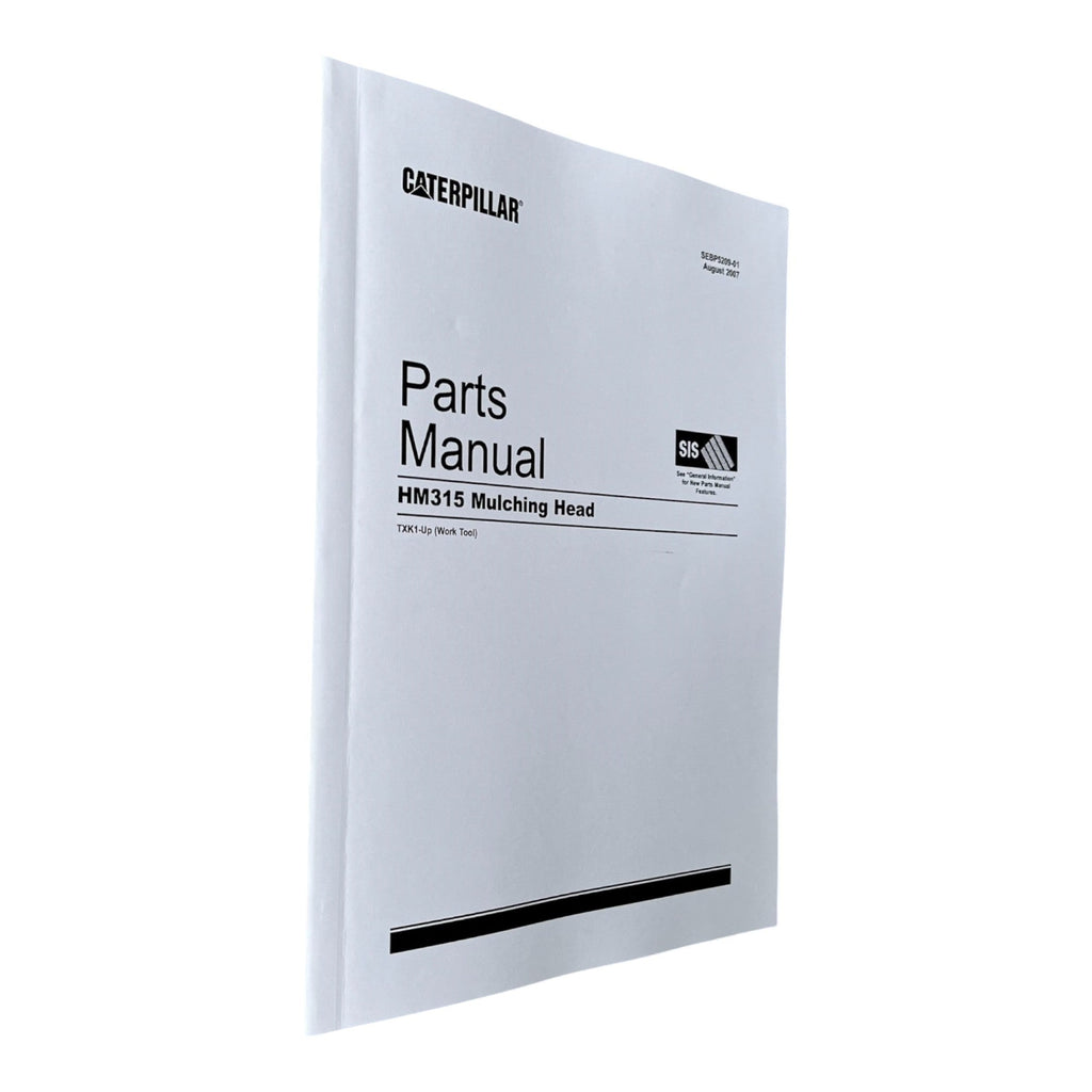 Caterpillar Cat HM315 Mulching Head Parts Catalog Manual