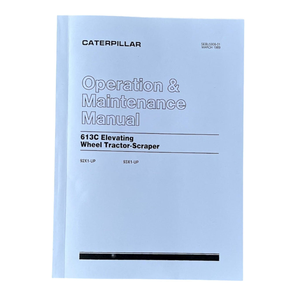 Caterpillar 613C Elevating Wheel Tractor Scraper Operators Maintenance Manual