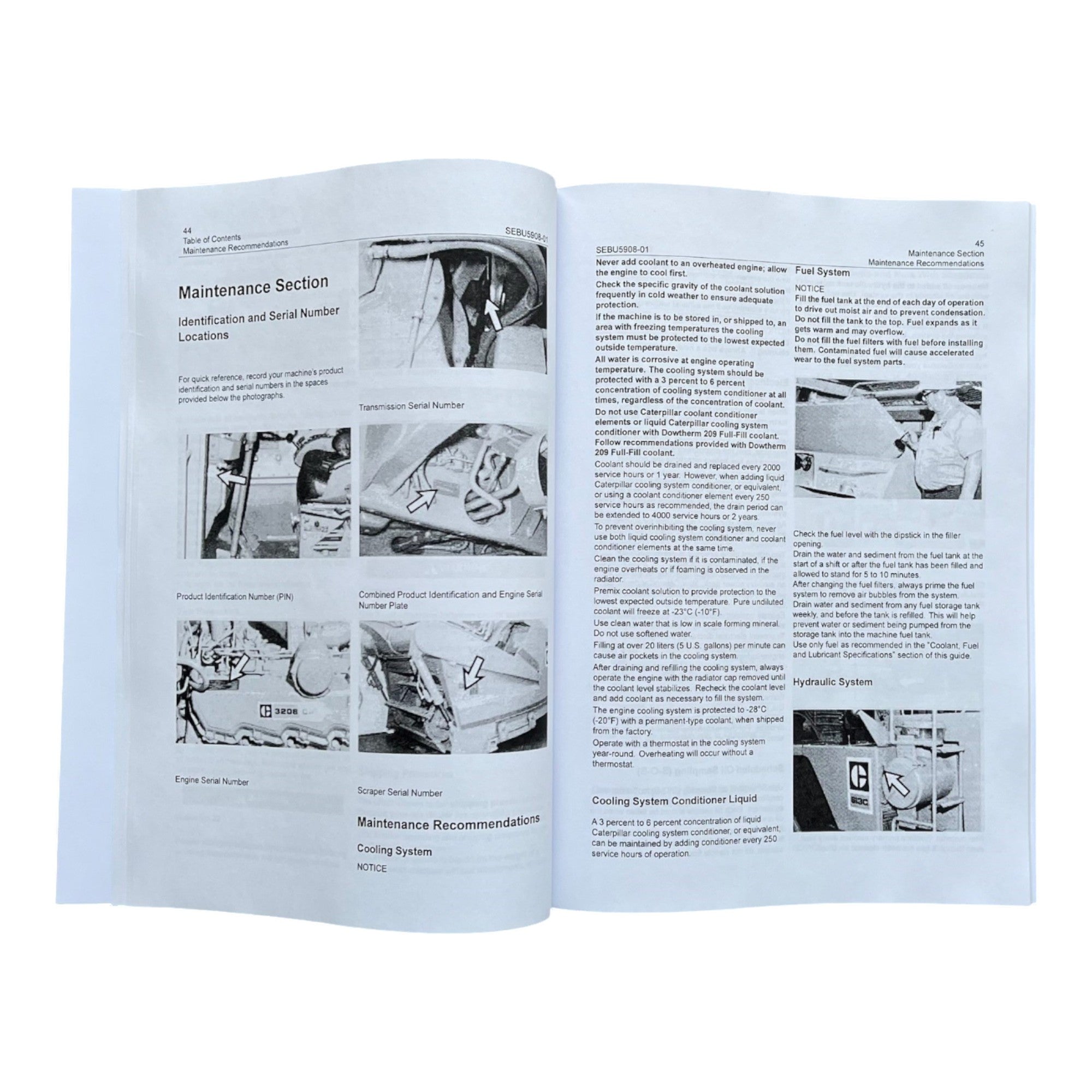 Caterpillar 613C Elevating Wheel Tractor Scraper Operators Maintenance Manual