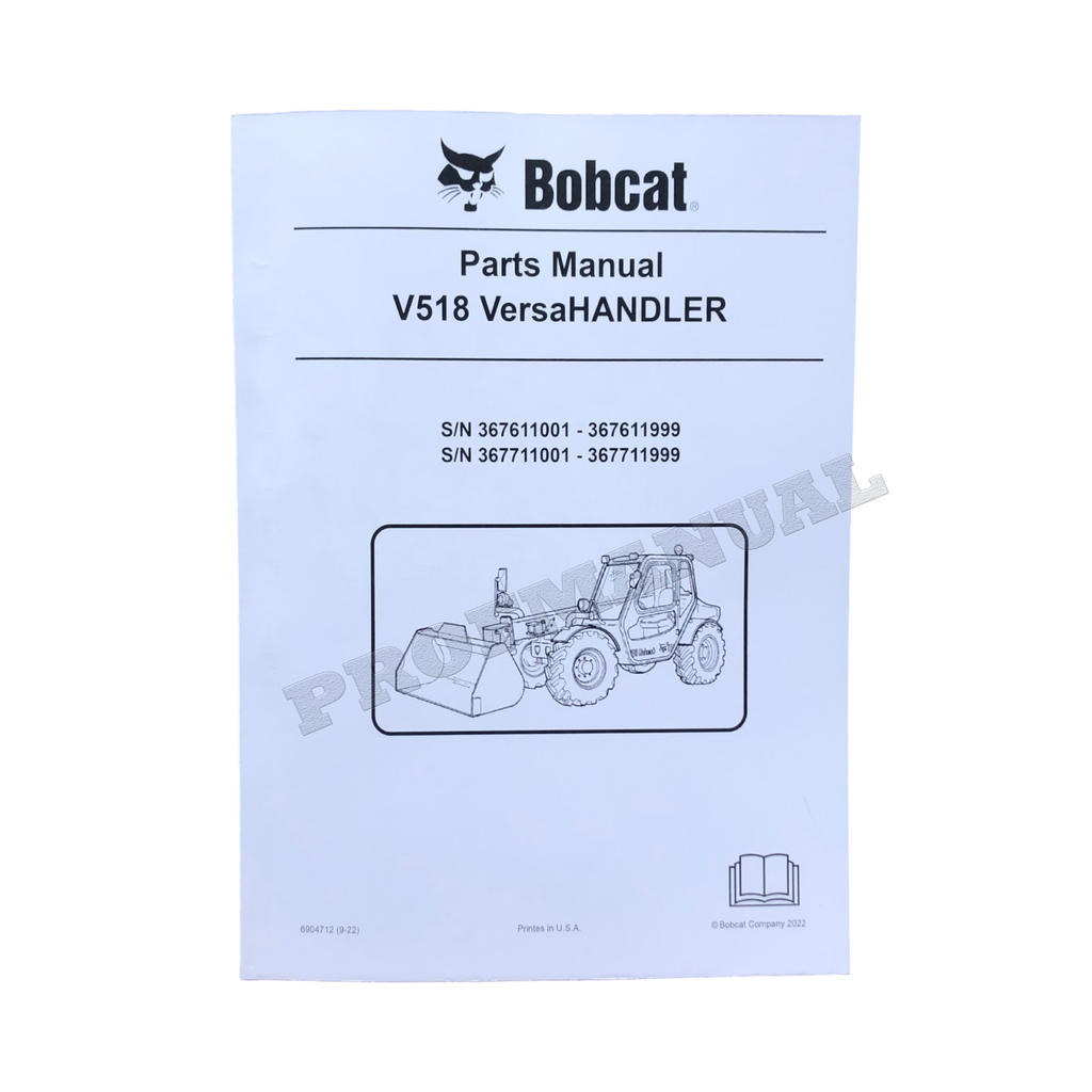 Manual del catálogo de piezas Bobcat V518 VersaHandler