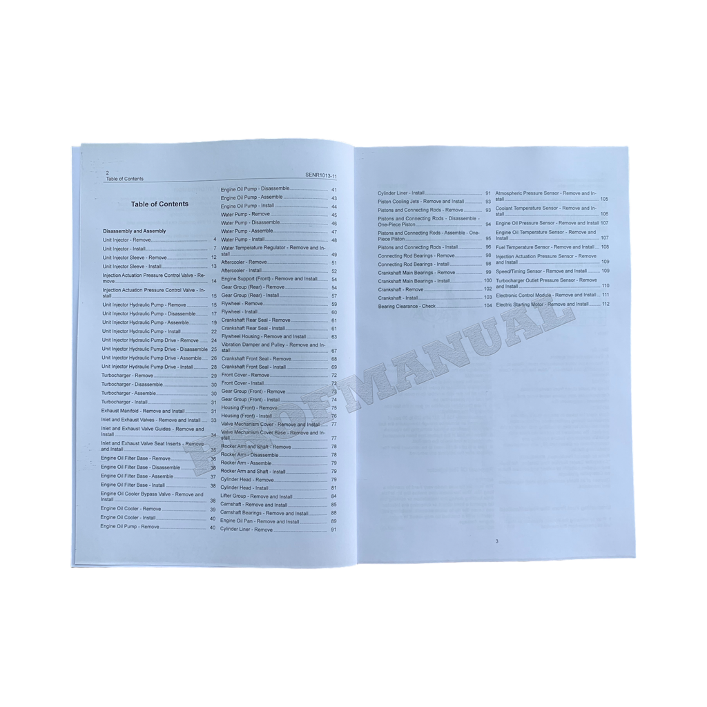Caterpillar 3408E 3412E ENGINE Built Machine Manual Disassembly Assem SENR1013