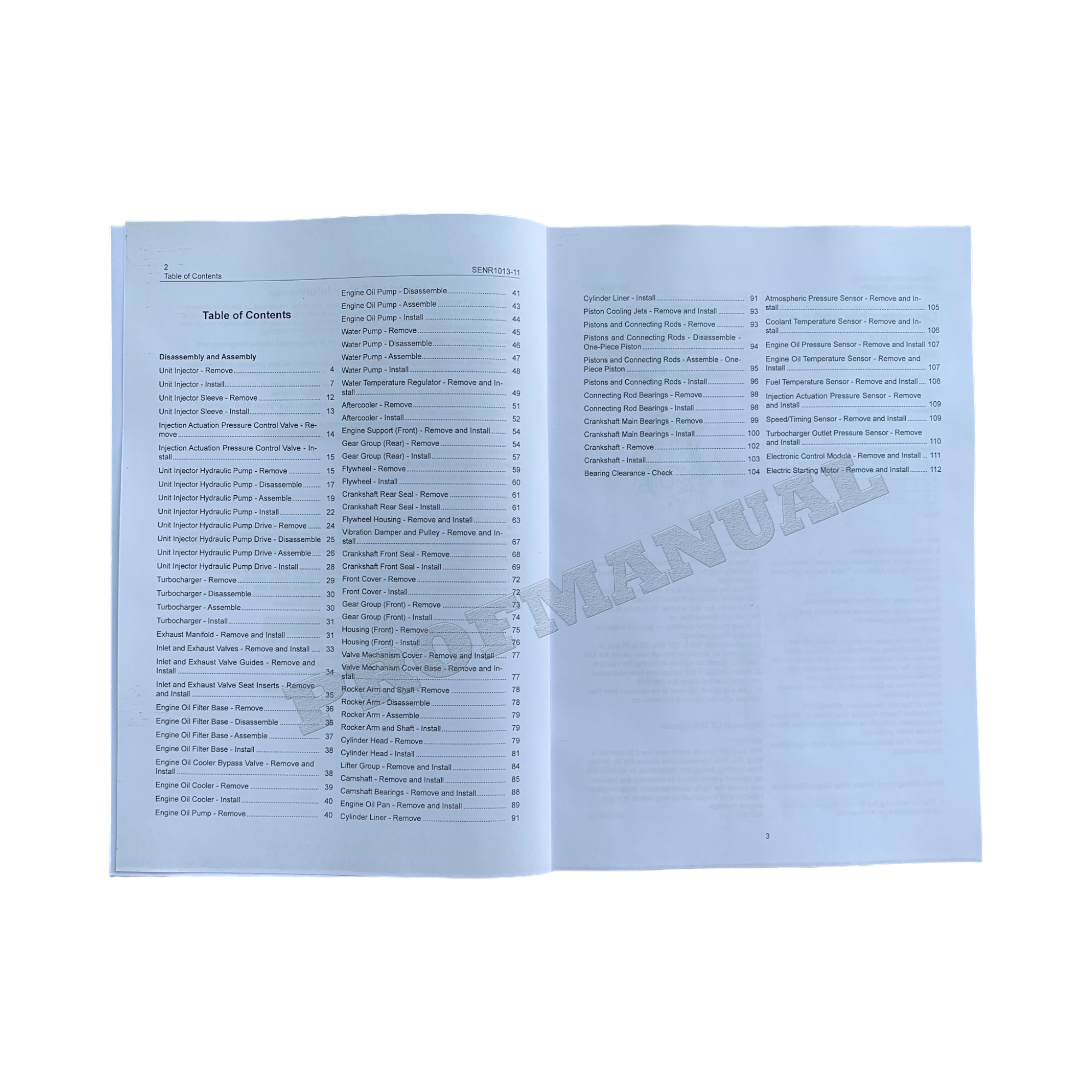 Manual de armado de la máquina, desmontaje y ensamblaje del motor Caterpillar 3408E 3412E SENR1013