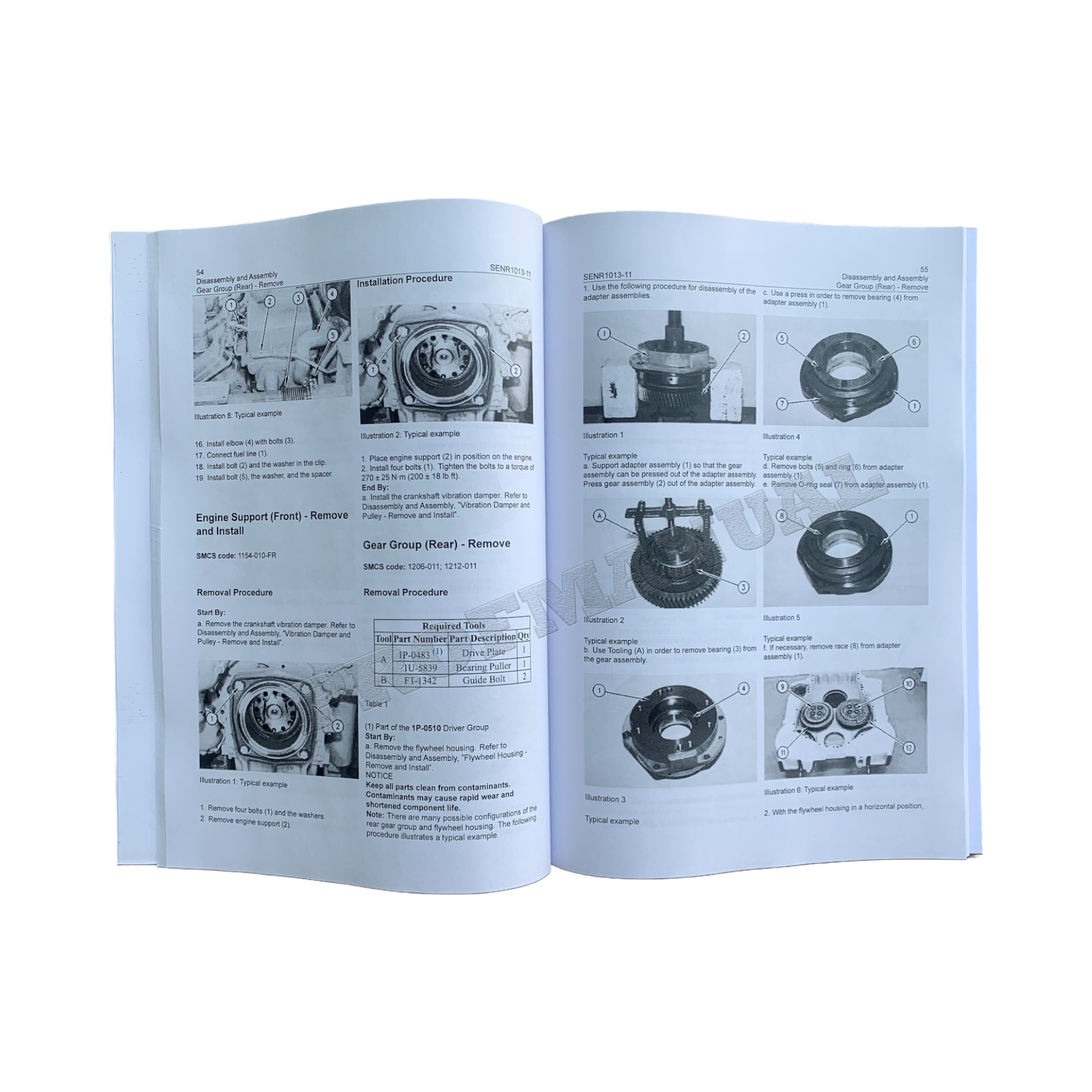 Manual de armado de la máquina, desmontaje y ensamblaje del motor Caterpillar 3408E 3412E SENR1013