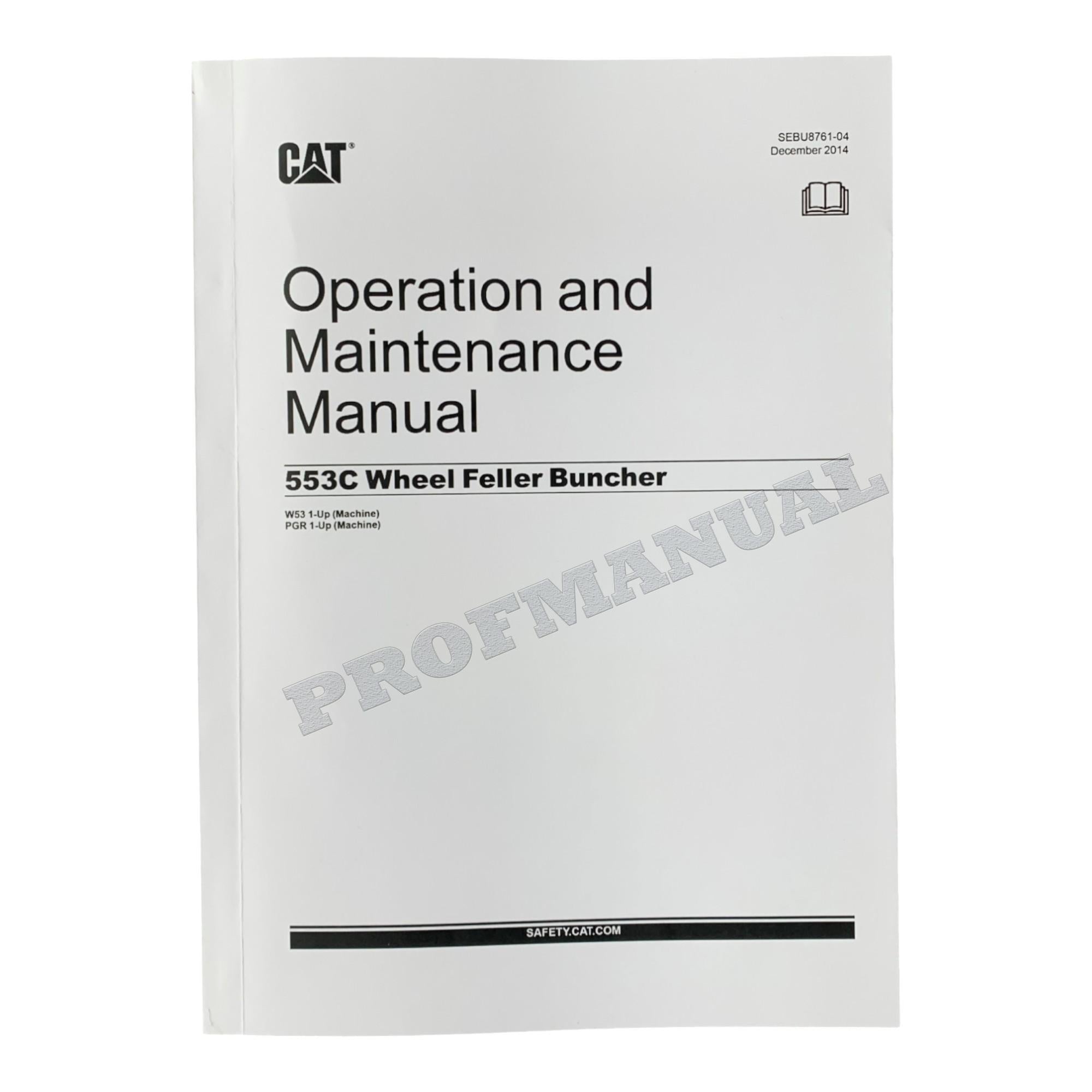 Manual de mantenimiento del operador de la taladora apiladora de ruedas Caterpillar 553C