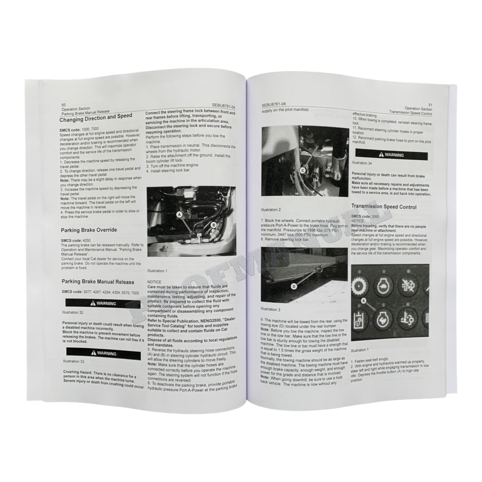 Manual de mantenimiento del operador de la taladora apiladora de ruedas Caterpillar 553C