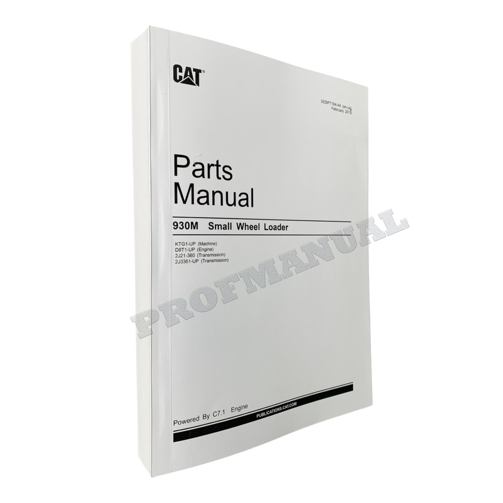 Caterpillar Cat 930M Wheel Loader Parts Catalog Manual SEBP71841