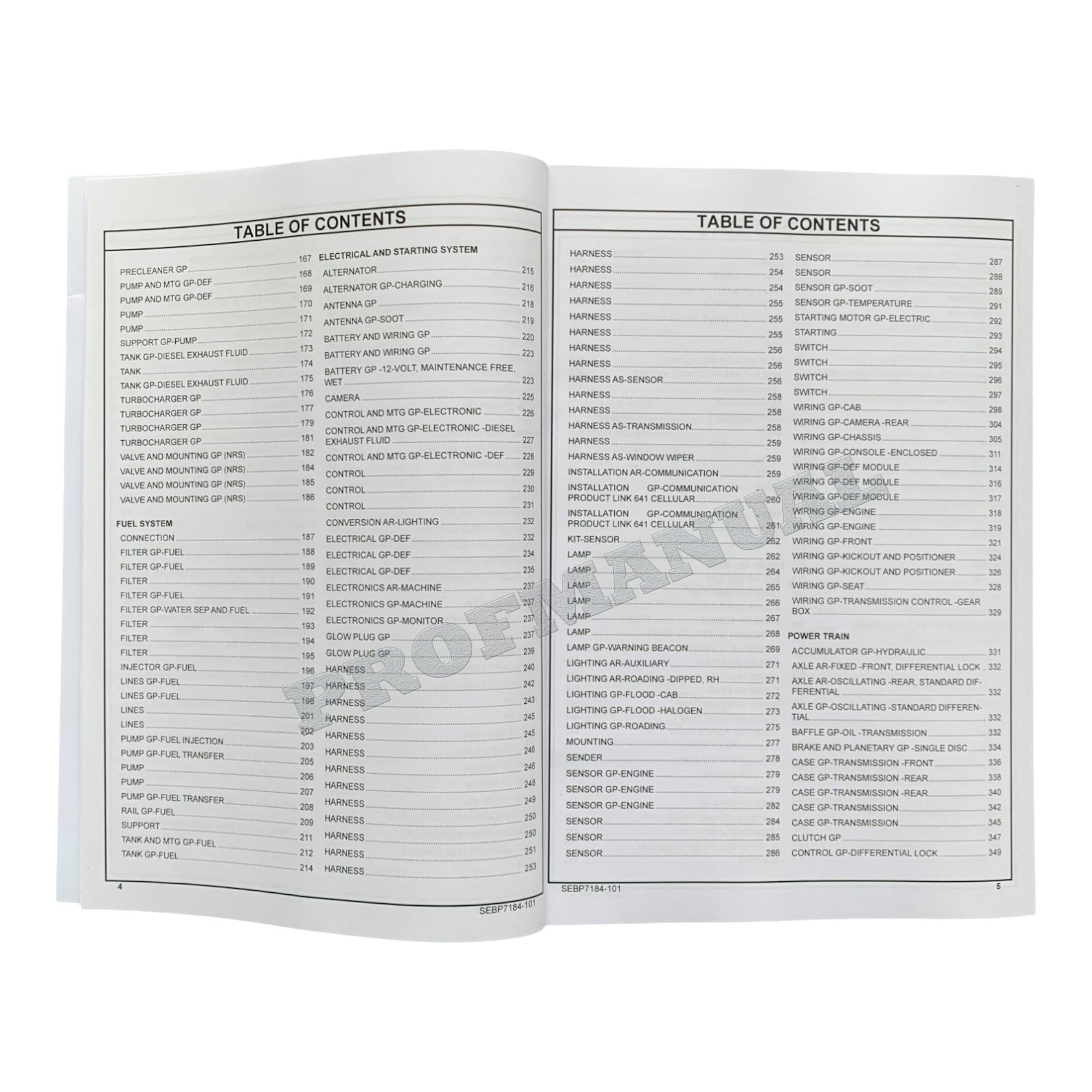 Caterpillar Cat 930M Wheel Loader Parts Catalog Manual SEBP71841