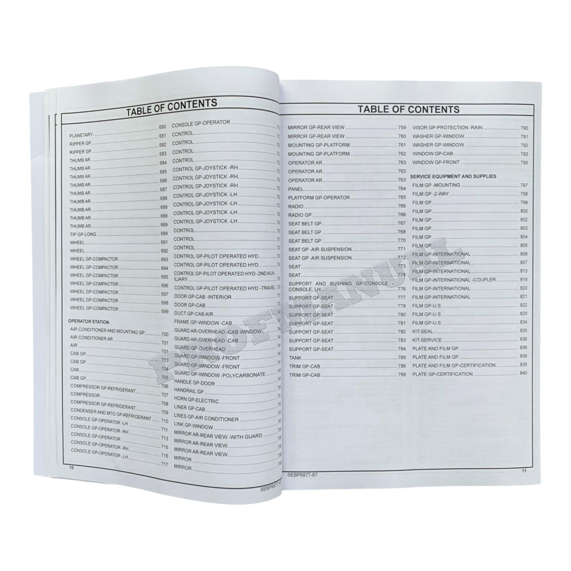 Caterpillar Cat 308E2 CR Mini Hydraulic Excavator Parts Catalog Manual FJX1-Up