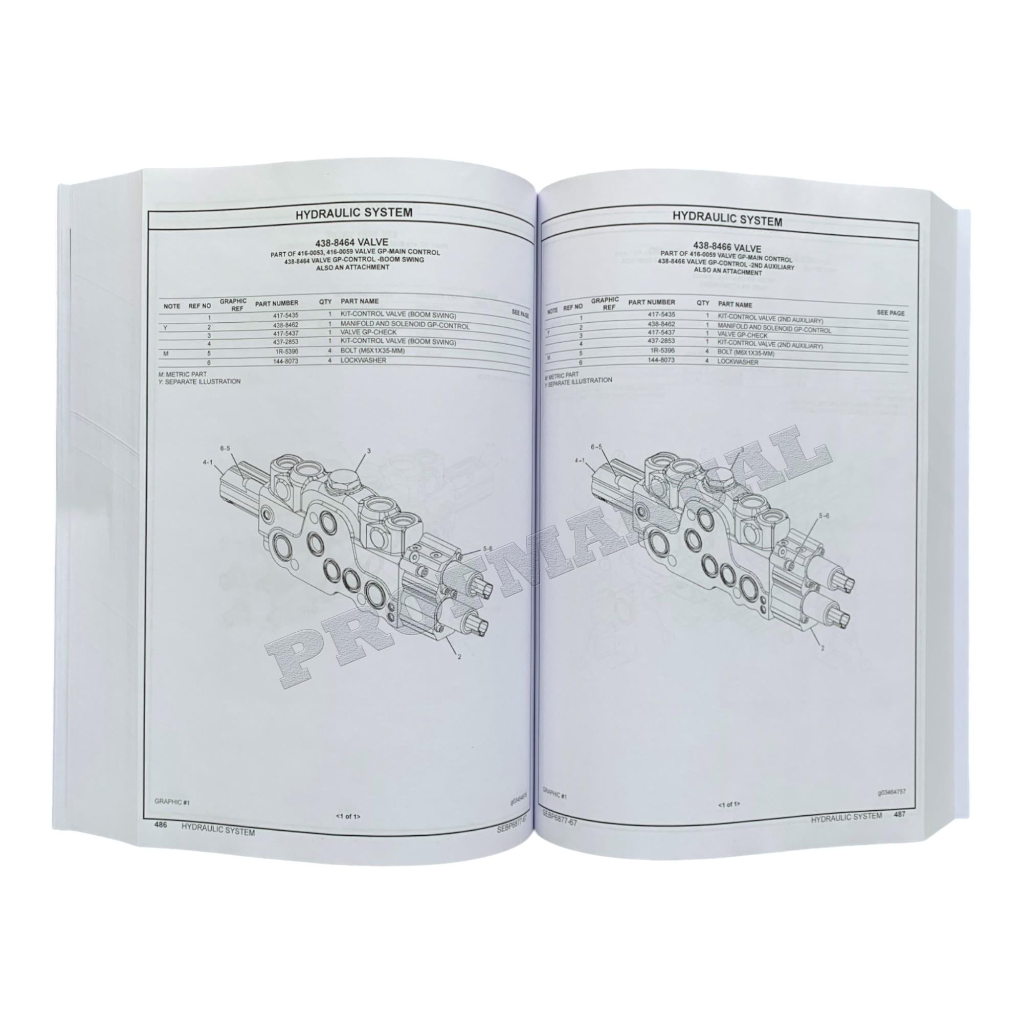 Caterpillar Cat 308E2 CR Mini Hydraulic Excavator Parts Catalog Manual FJX1-Up