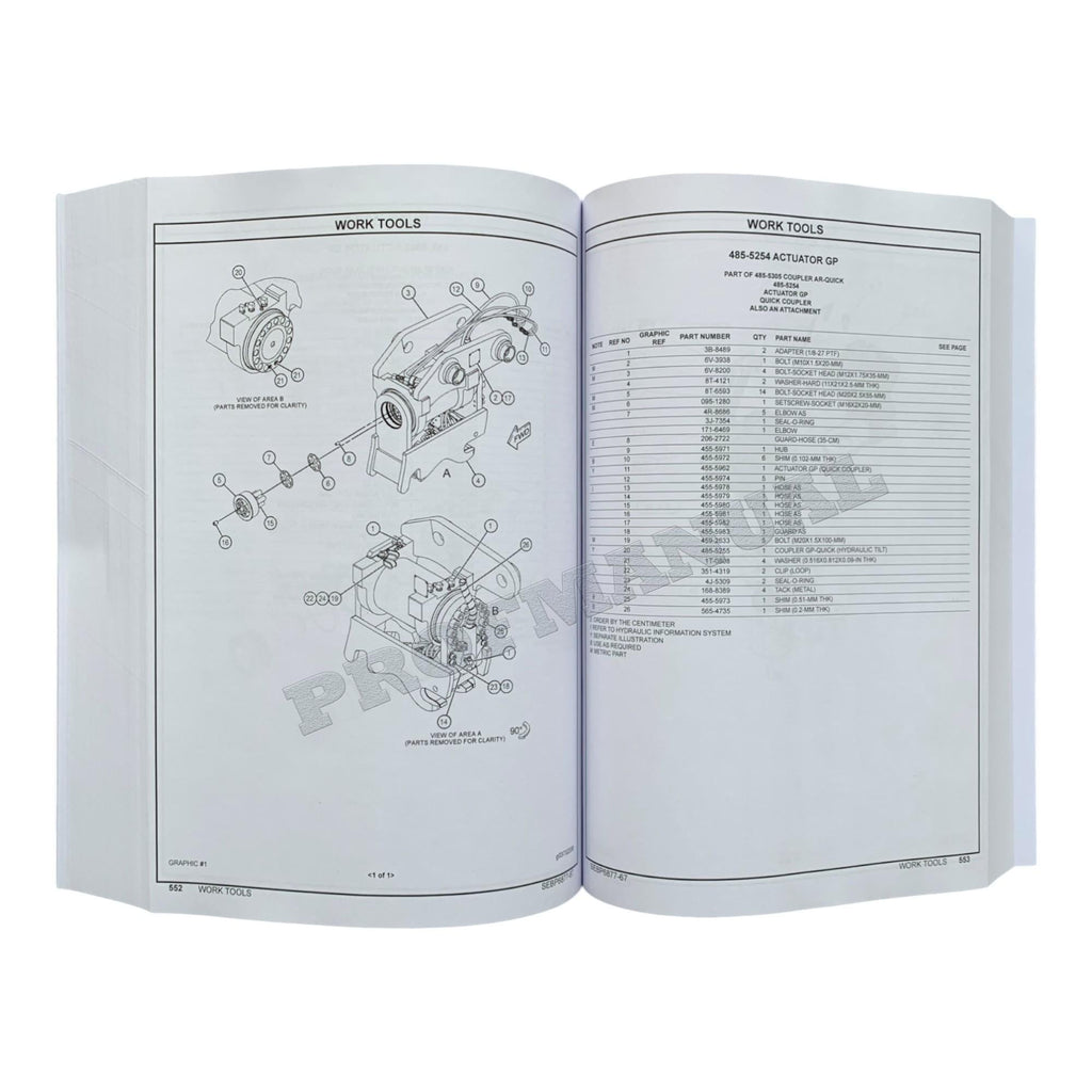 Caterpillar Cat 308E2 CR Mini Hydraulic Excavator Parts Catalog Manual FJX1-Up