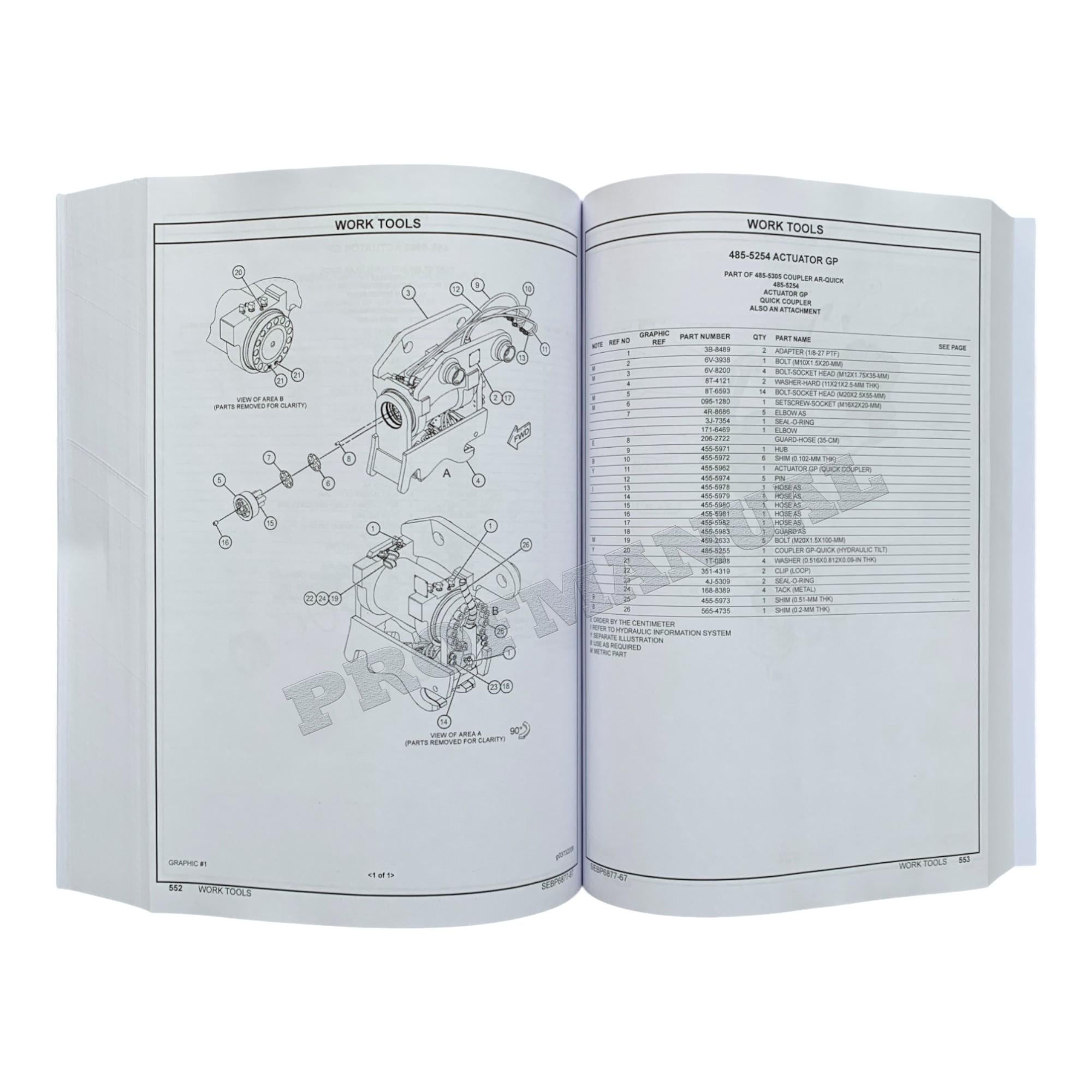 Caterpillar Cat 308E2 CR Mini Hydraulic Excavator Parts Catalog Manual FJX1-Up