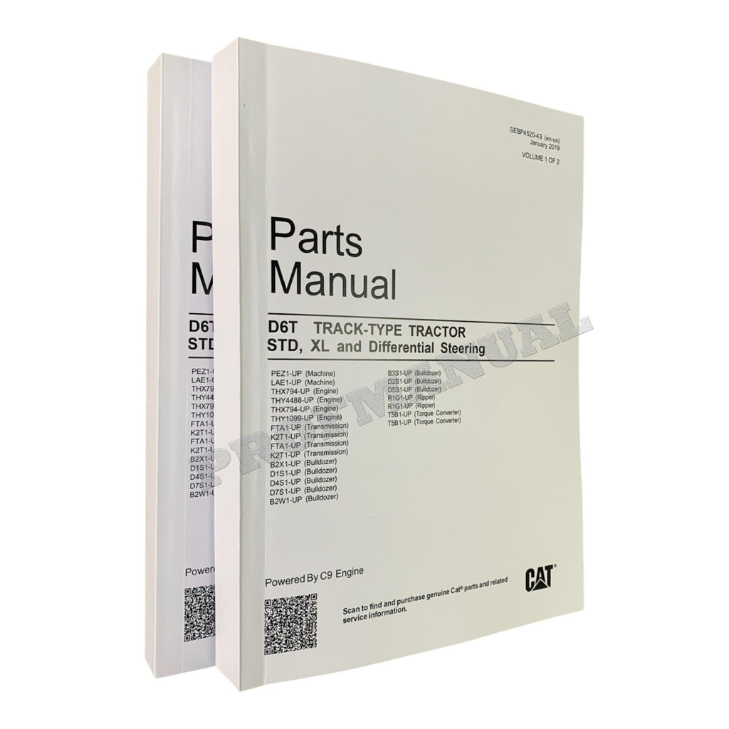 Caterpillar Cat D6T Tractor STD XL Parts Catalog Manual SEBP4520