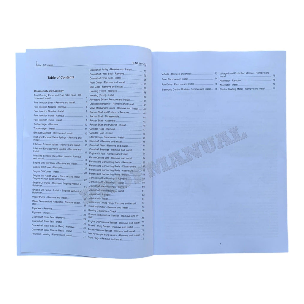 Caterpillar CAT 3054E Engine Manual Disassembly Assembly