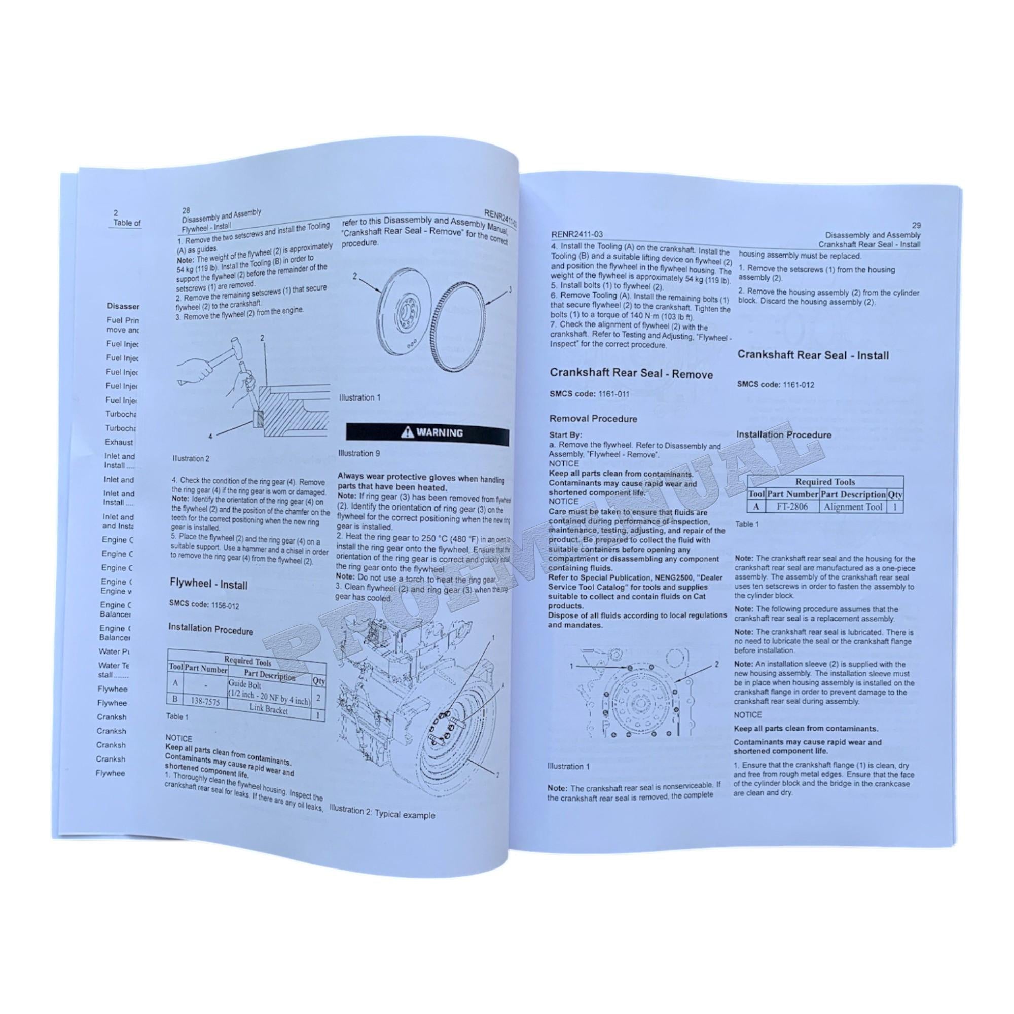 Manual de desmontaje y montaje del motor Caterpillar CAT 3054E