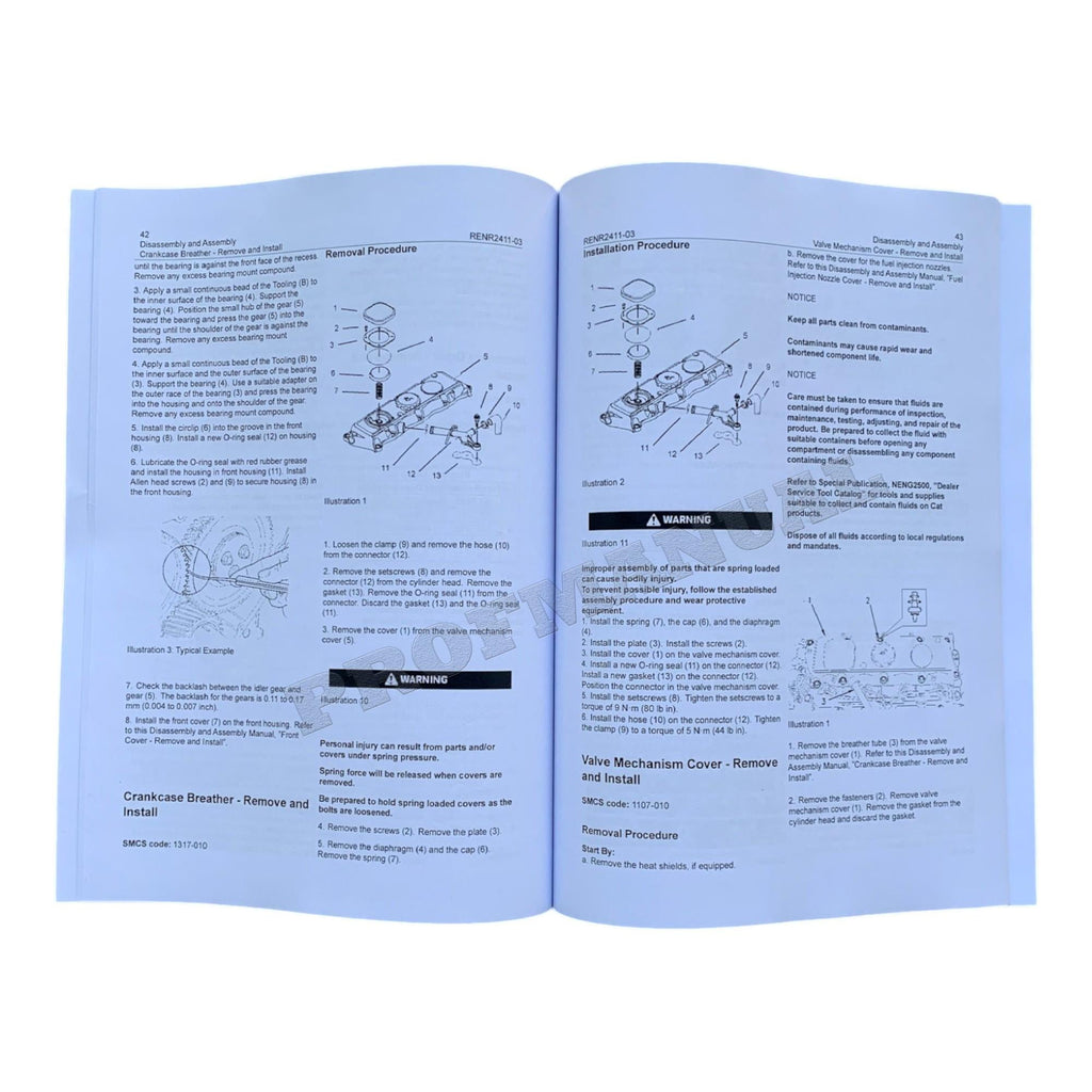 Caterpillar CAT 3054E Engine Manual Disassembly Assembly