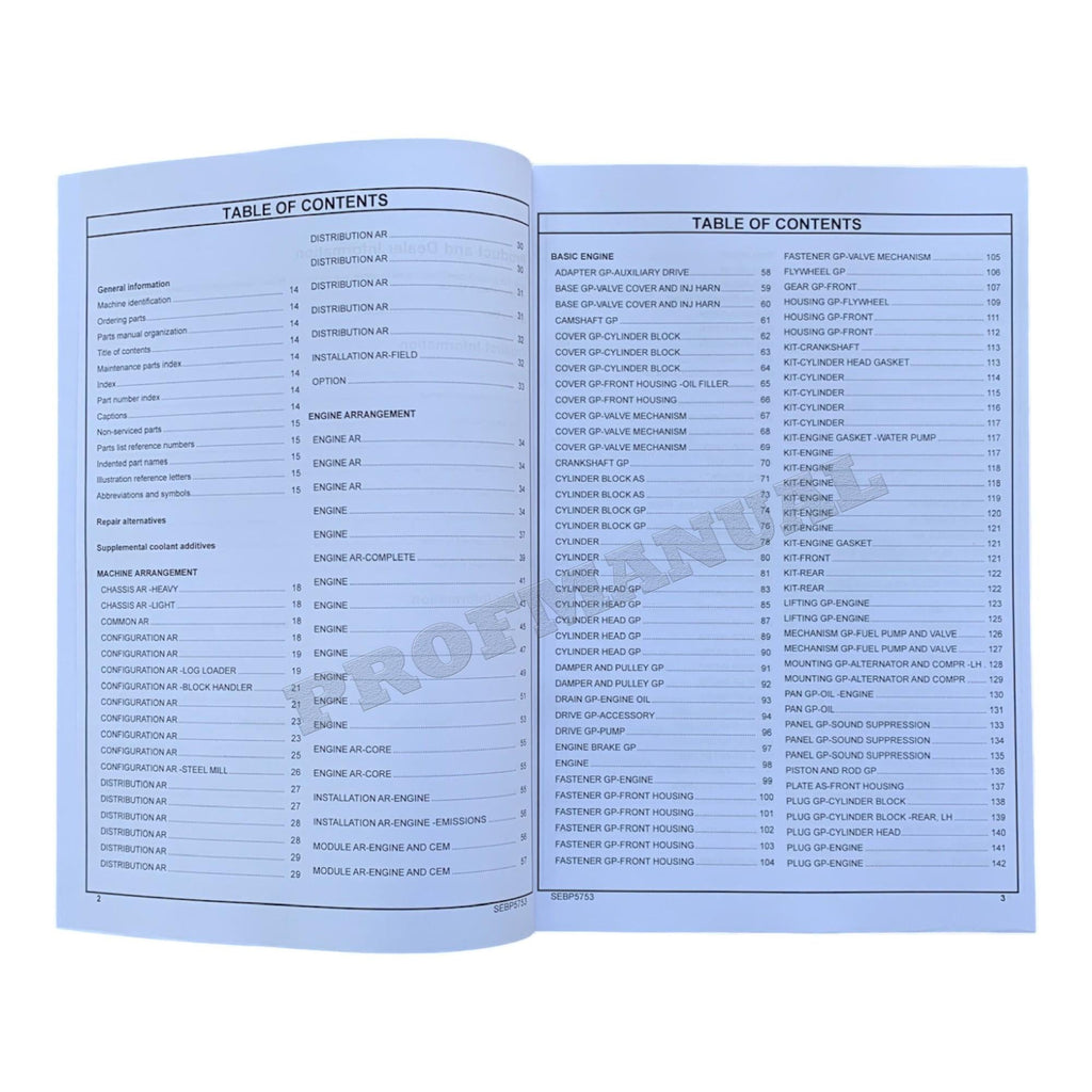 Caterpillar Cat 988K Wheel Loader Parts Catalog Manual SEBP5753