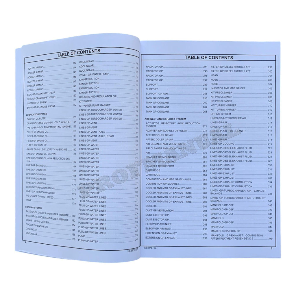 Caterpillar Cat 988K Wheel Loader Parts Catalog Manual SEBP5753