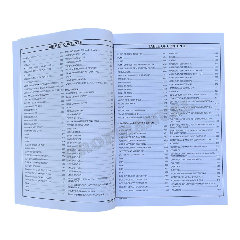 Caterpillar Cat 988K Wheel Loader Parts Catalog Manual SEBP5753