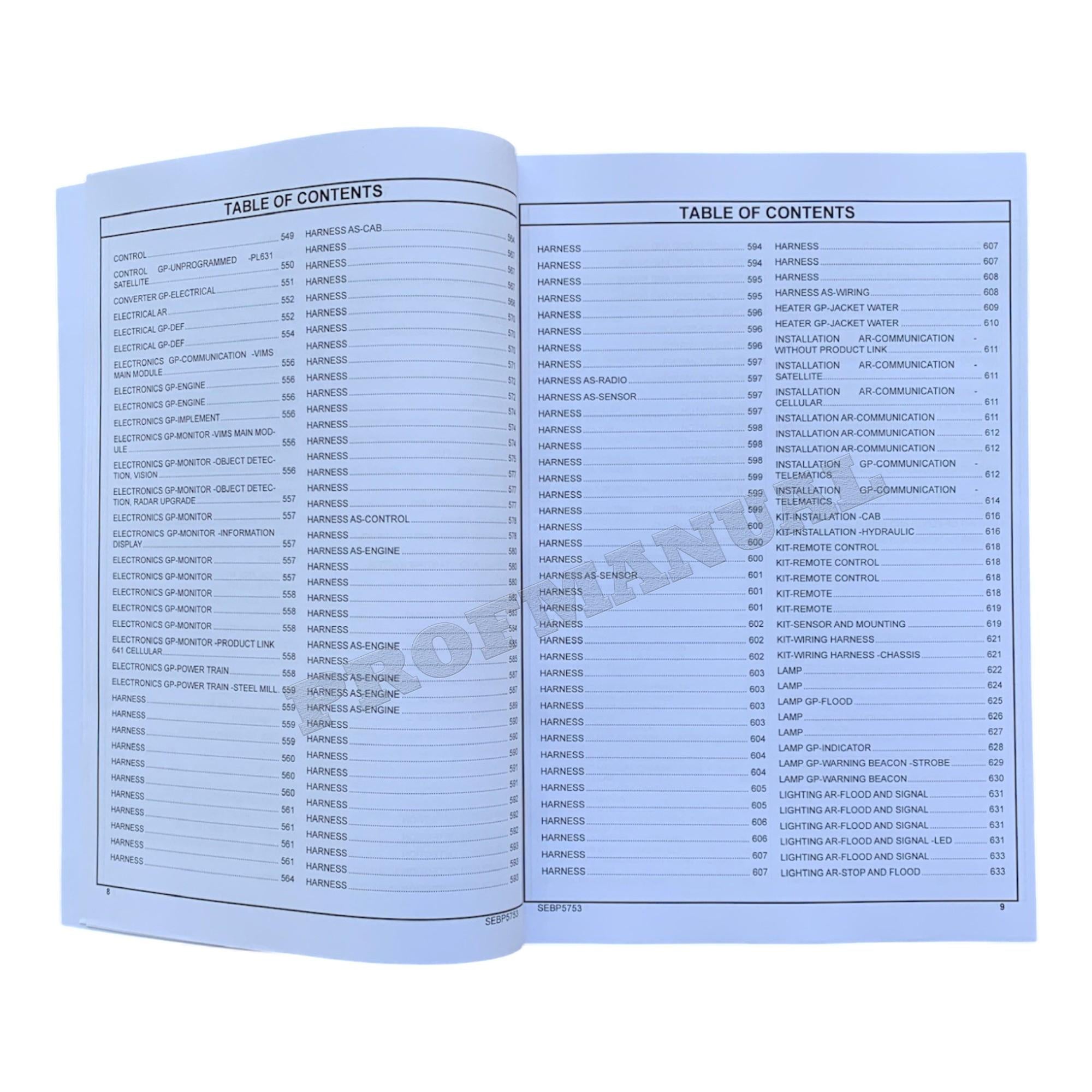Caterpillar Cat 988K Wheel Loader Parts Catalog Manual SEBP5753