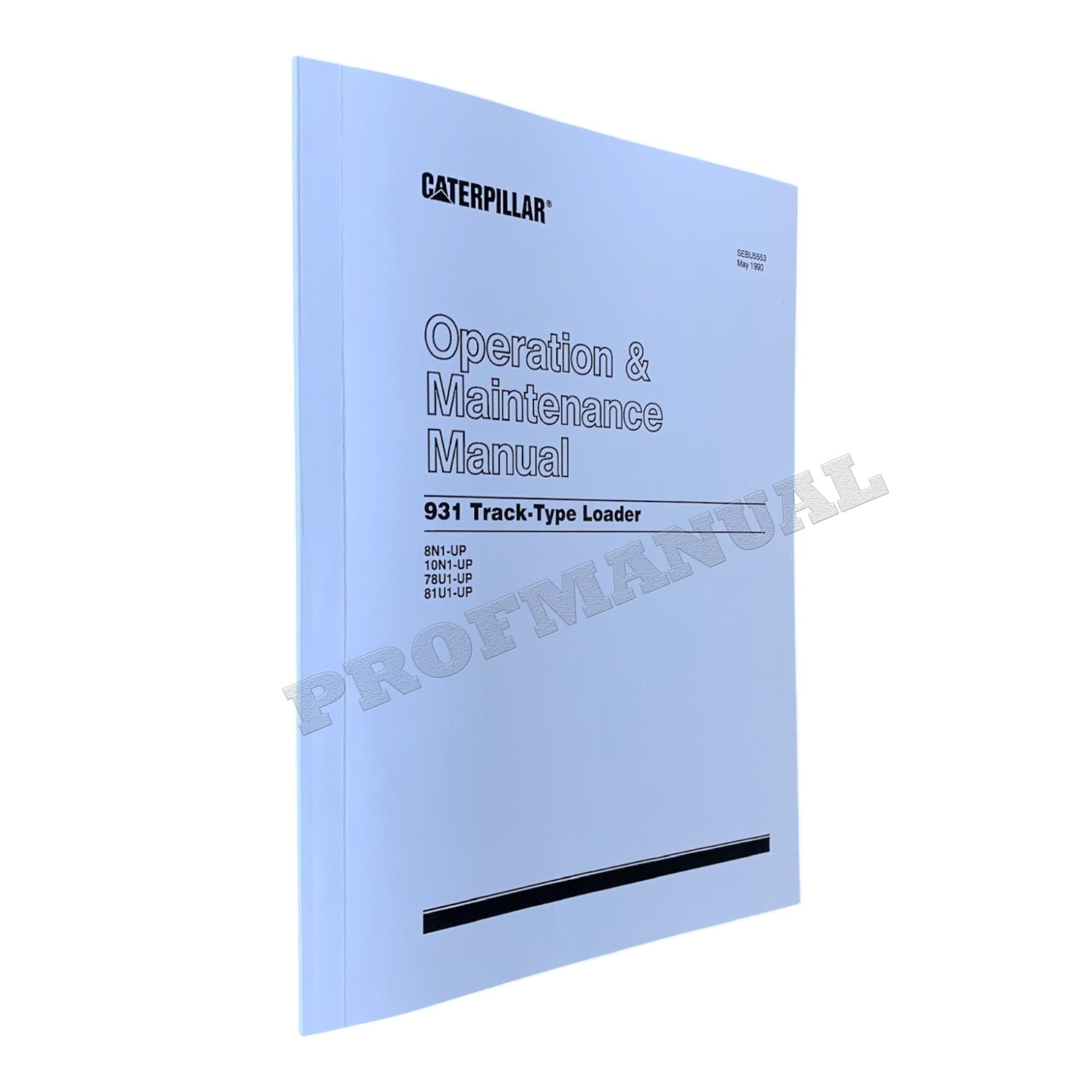 Manual de mantenimiento del operador del cargador de cadenas Caterpillar 931