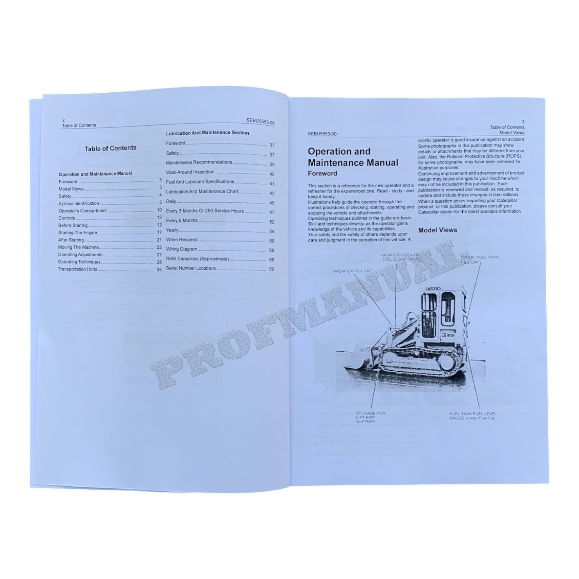 Manual de mantenimiento del operador del cargador de cadenas Caterpillar 931