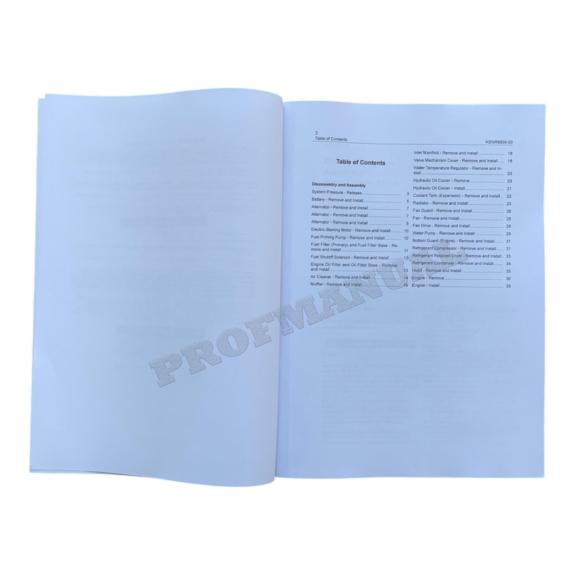 Caterpillar 306E Excavator Engine Supplement Service Manual Disassem Assem