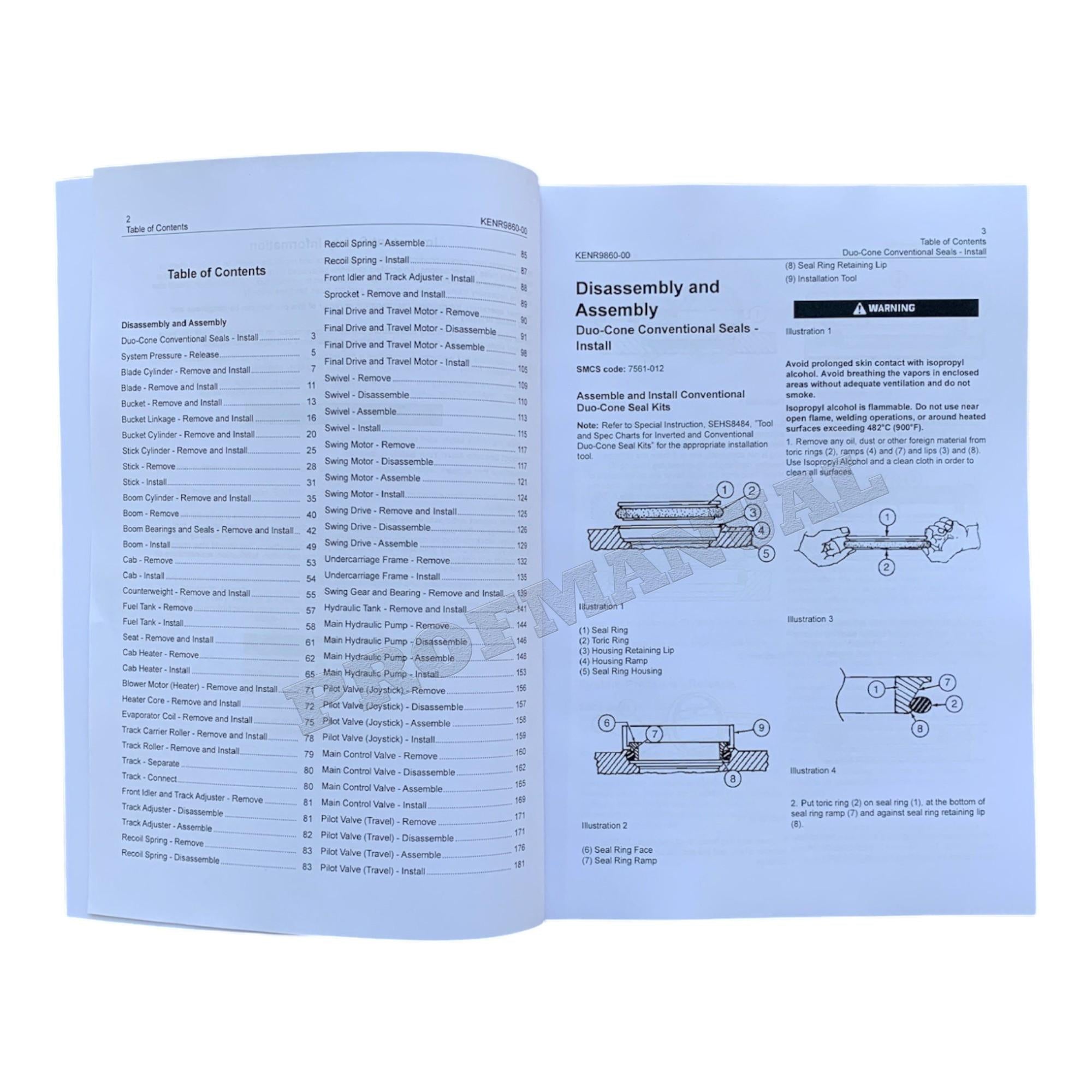 Caterpillar 306E Excavator Service Manual Disassem Assem
