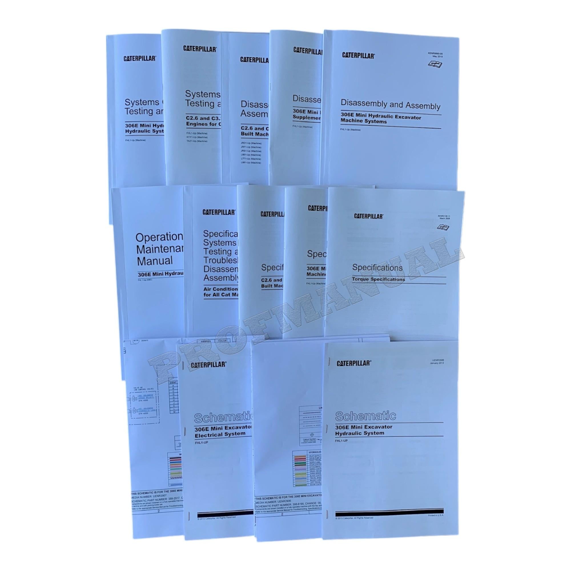 Manual de servicio completo de la miniexcavadora hidráulica Caterpillar 306E *Enviar número de serie