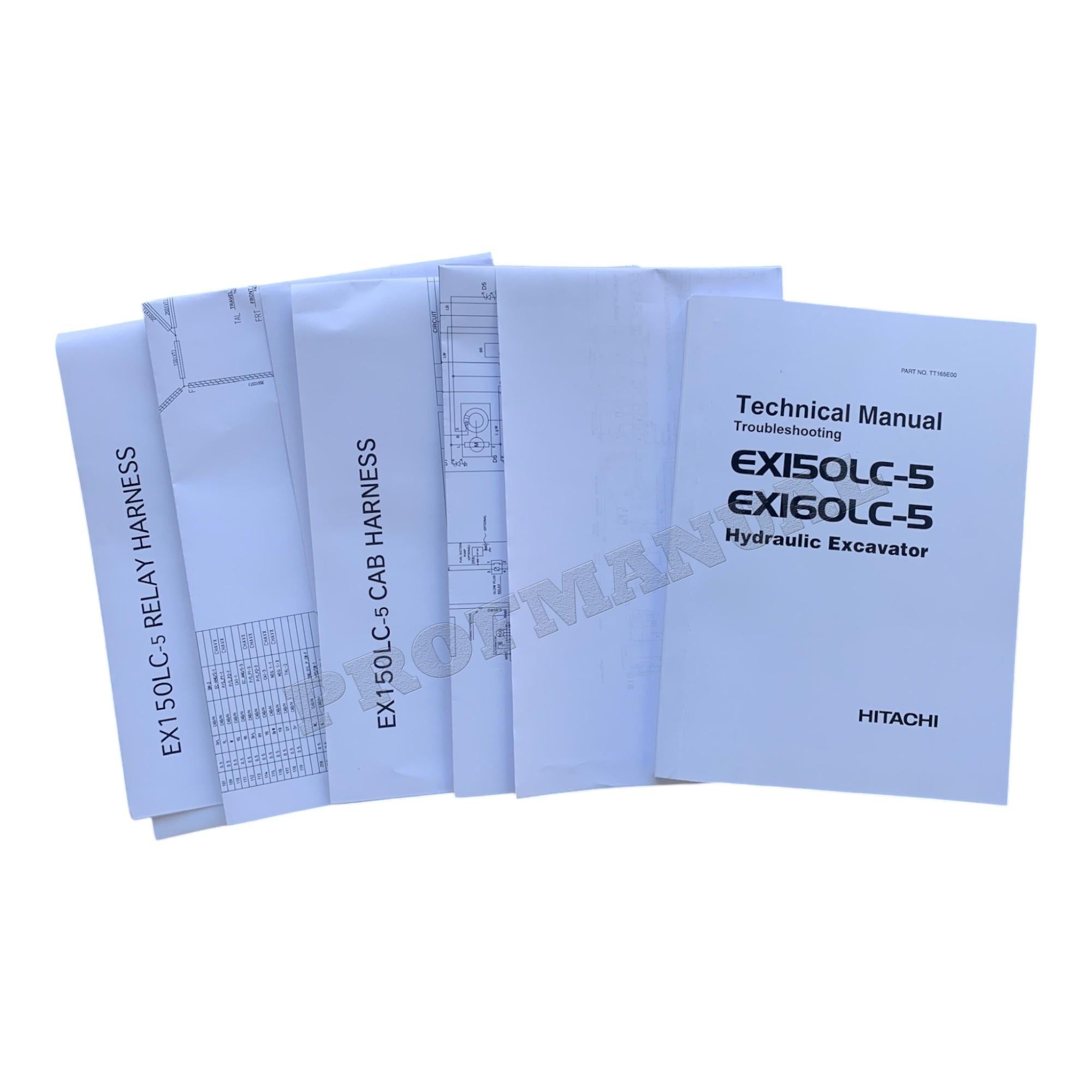 HITACHI EX150LC-5 EX160LC-5 Excavator Troubleshooting Technical Manual