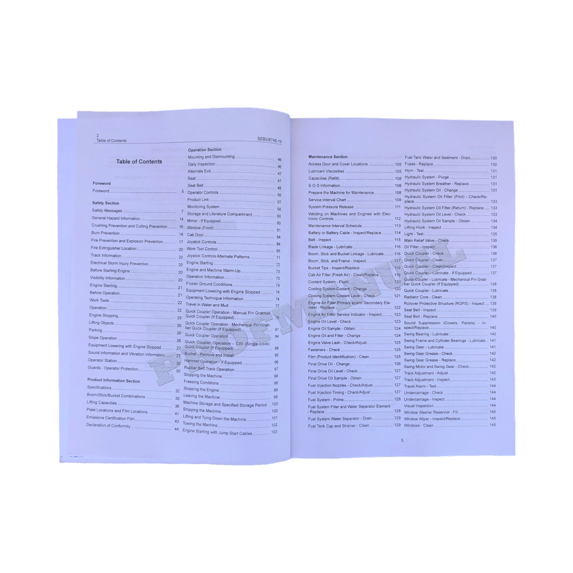 Manual de mantenimiento del operador de la miniexcavadora hidráulica Caterpillar 302.7D CR