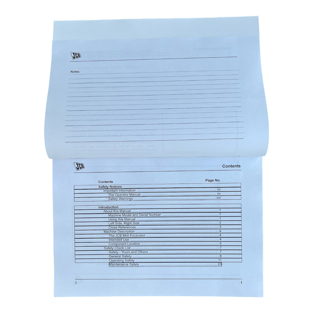 JCB 8055 RTS 8055 ZTS 8060RTS 8065 RTS Midi Excavator Operators Manual