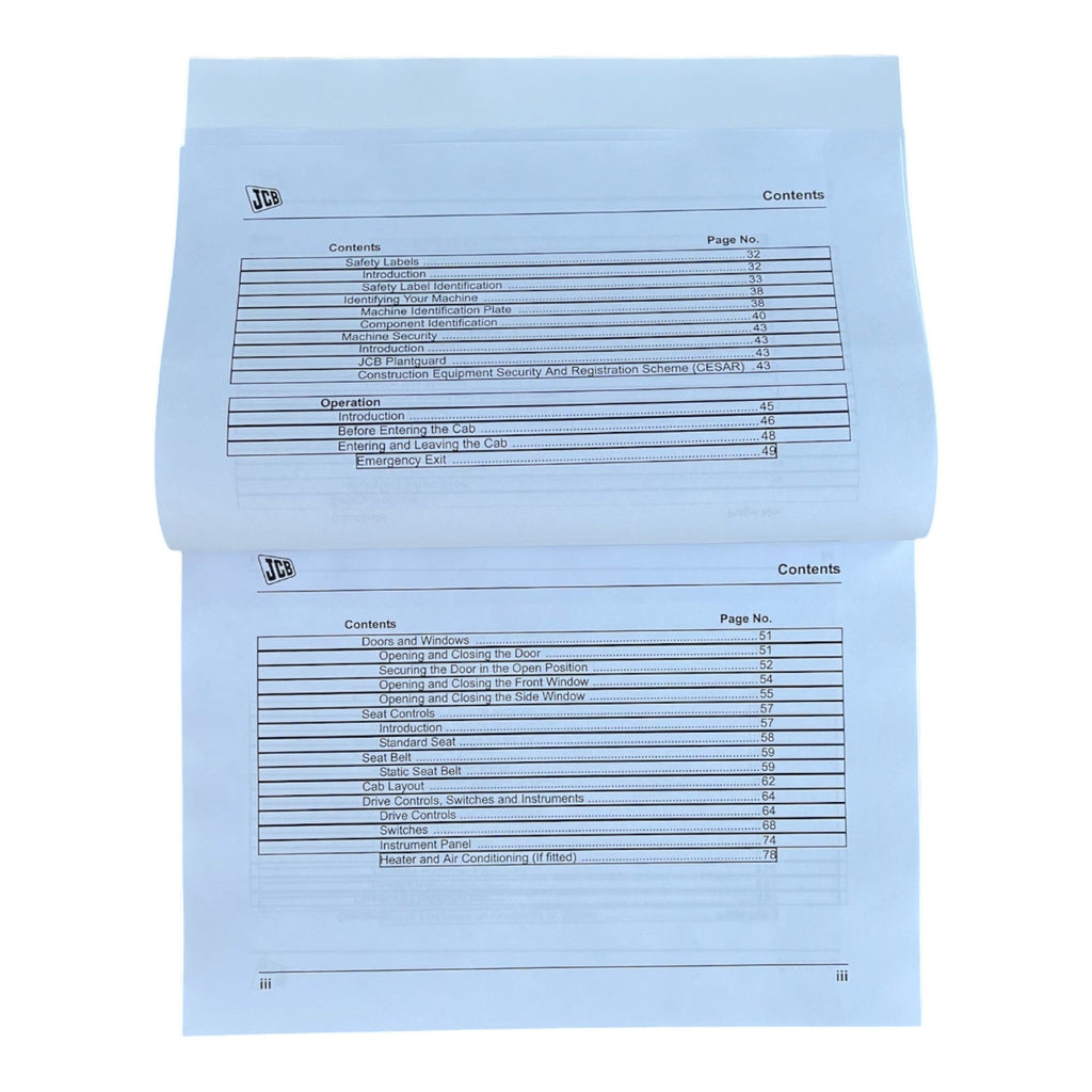 JCB 8055 RTS 8055 ZTS 8060RTS 8065 RTS Midi Excavator Operators Manual