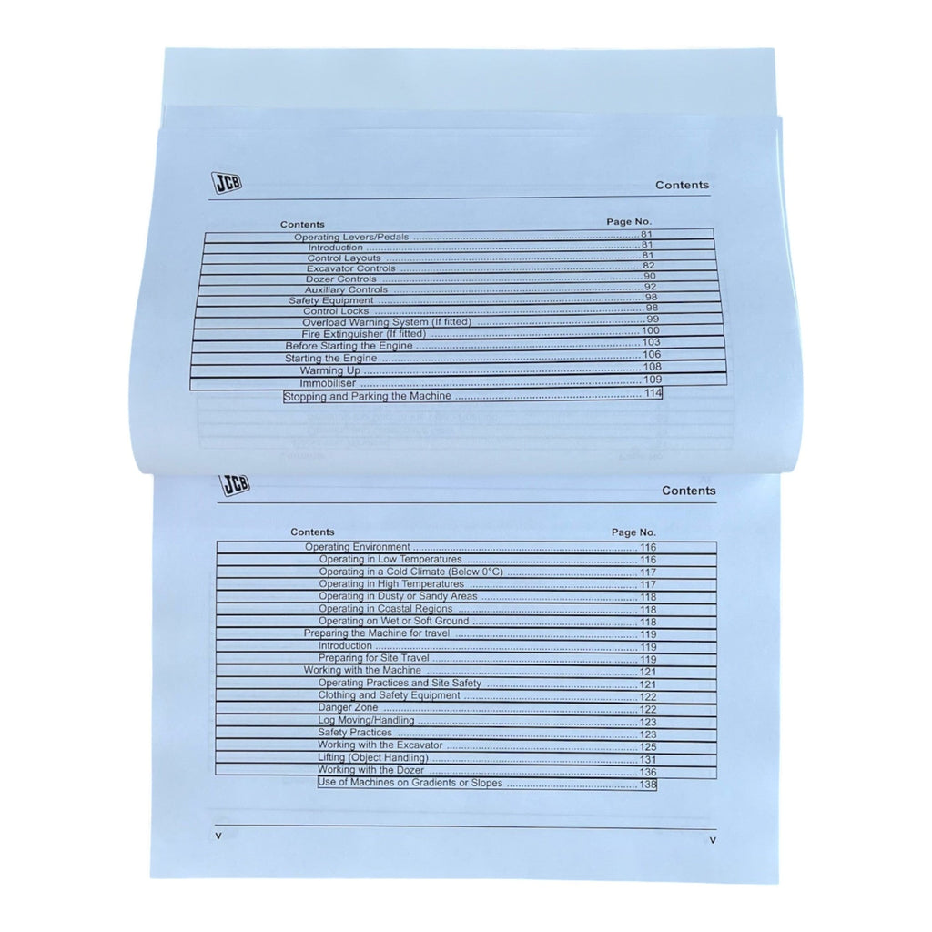 JCB 8055 RTS 8055 ZTS 8060RTS 8065 RTS Midi Excavator Operators Manual