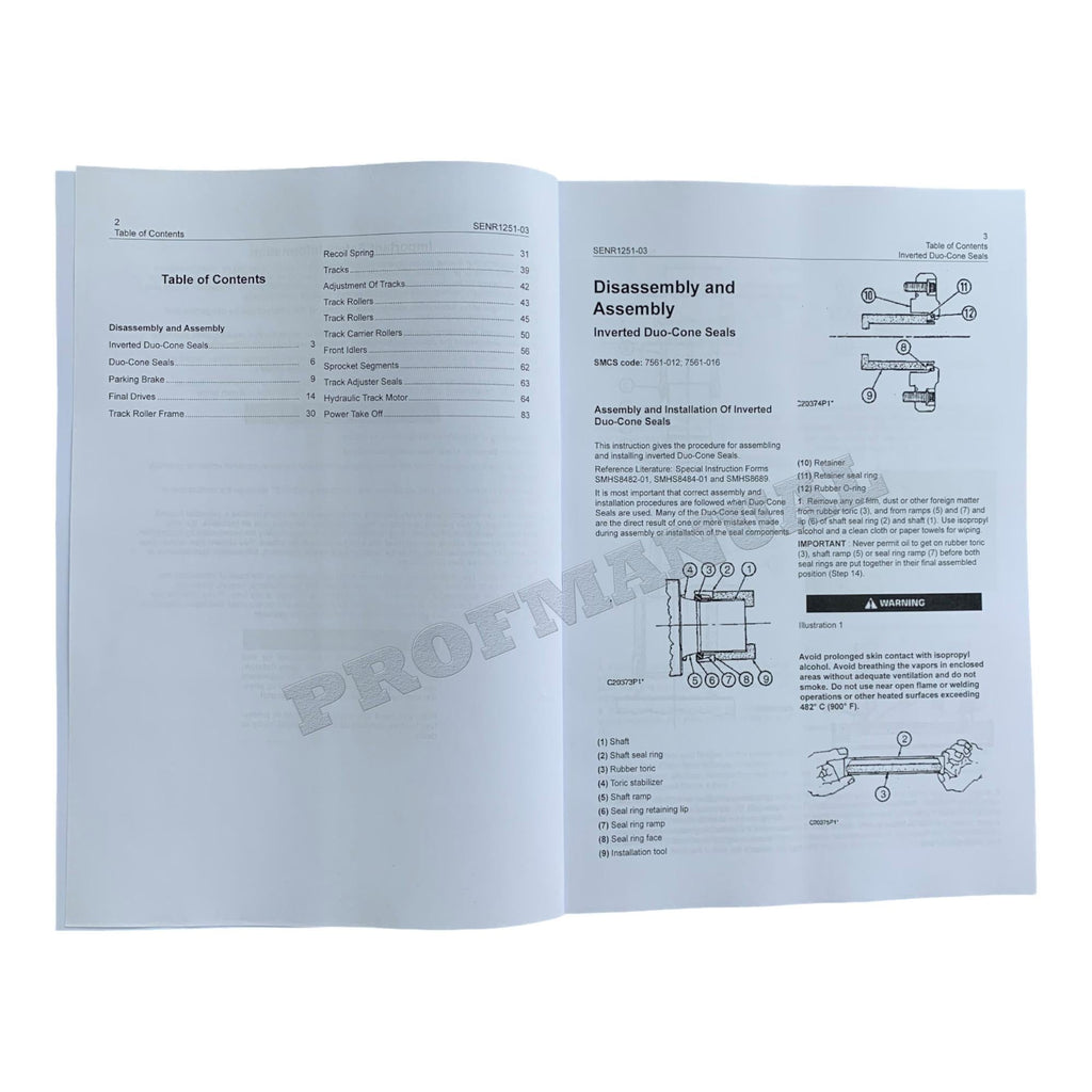 Caterpillar D3C D4C D5C SERIE 3 HYSTAT TRACTOR POWER Manual Disassembly Assembly