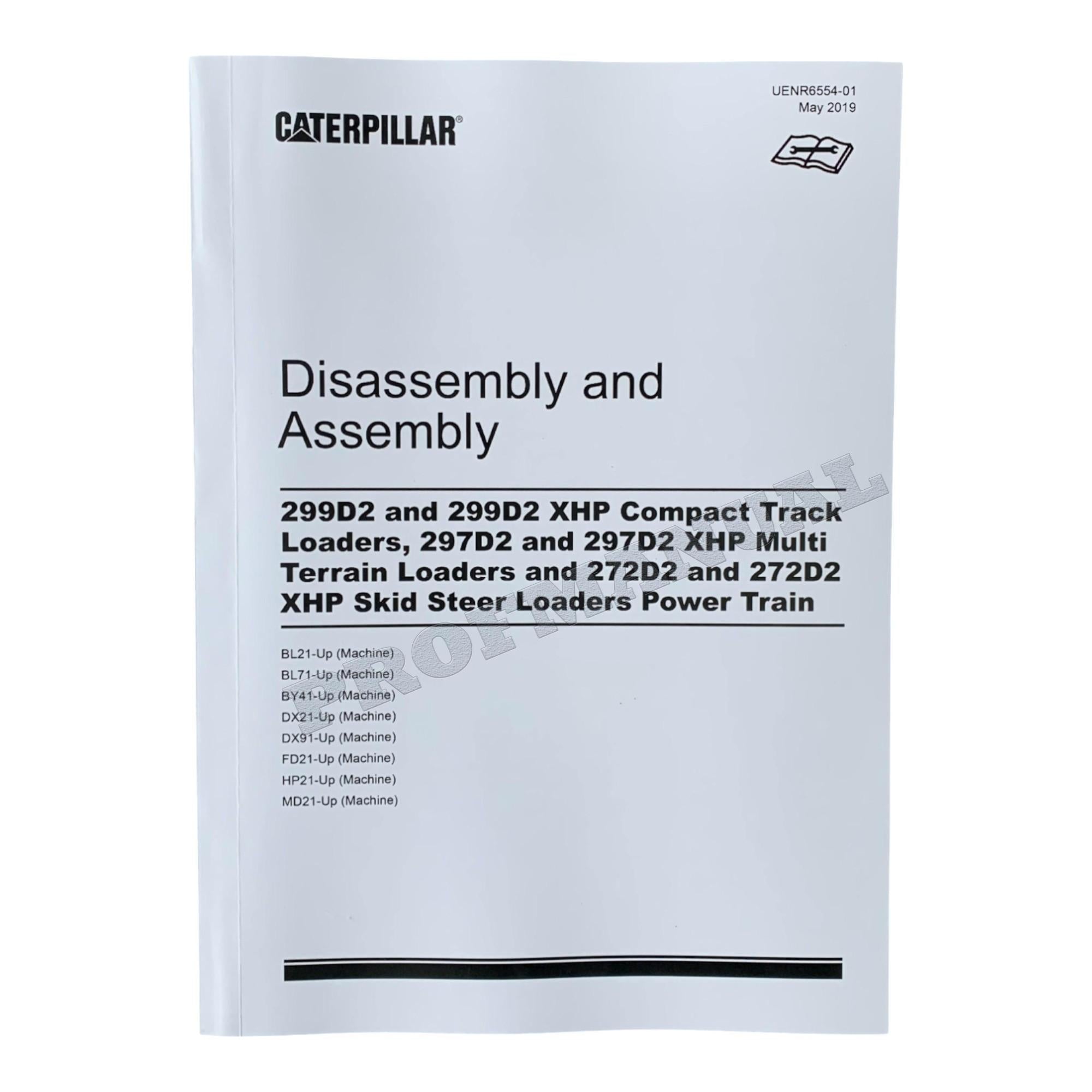Manual de servicio del tren de potencia del cargador Caterpillar 299D2 297D2 272D2 Desmontaje y montaje