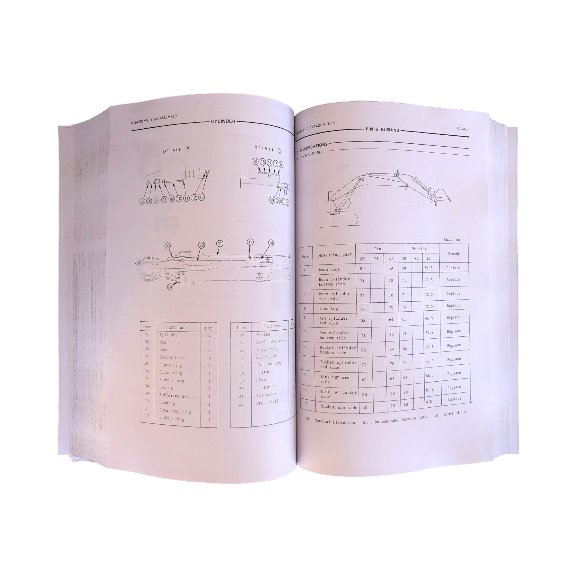 HITACHI EX150 EXCAVATOR SERVICE MANUAL