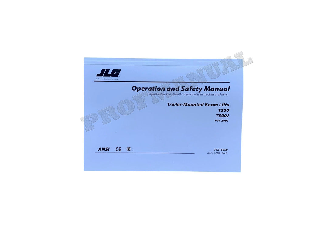 JLG T350 T500J Boom Lift Maintenance Operation Operators Manual 31215069
