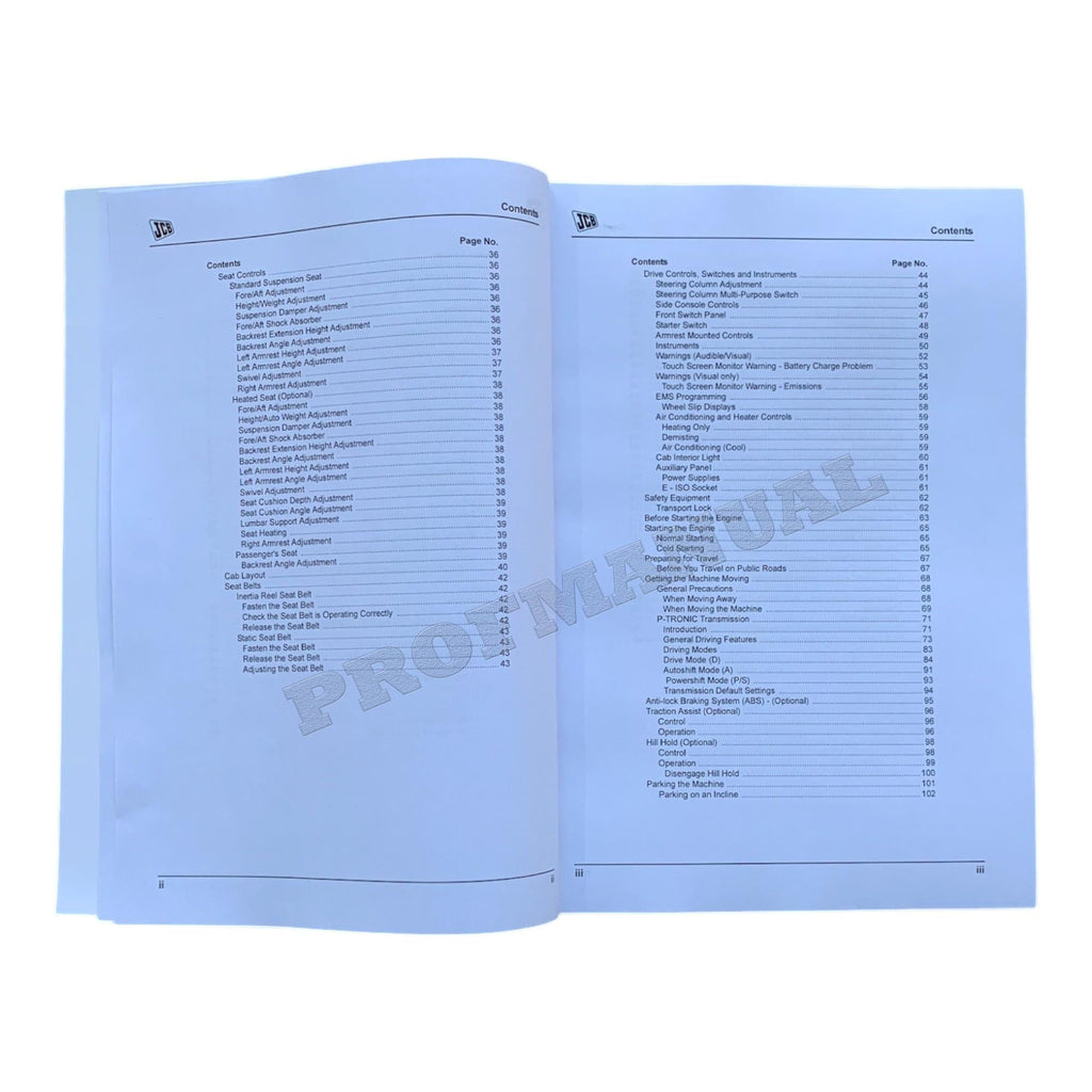 JCB 3200 XTRA 3230 XTRA Fastrac Operators Manual 9821_1700